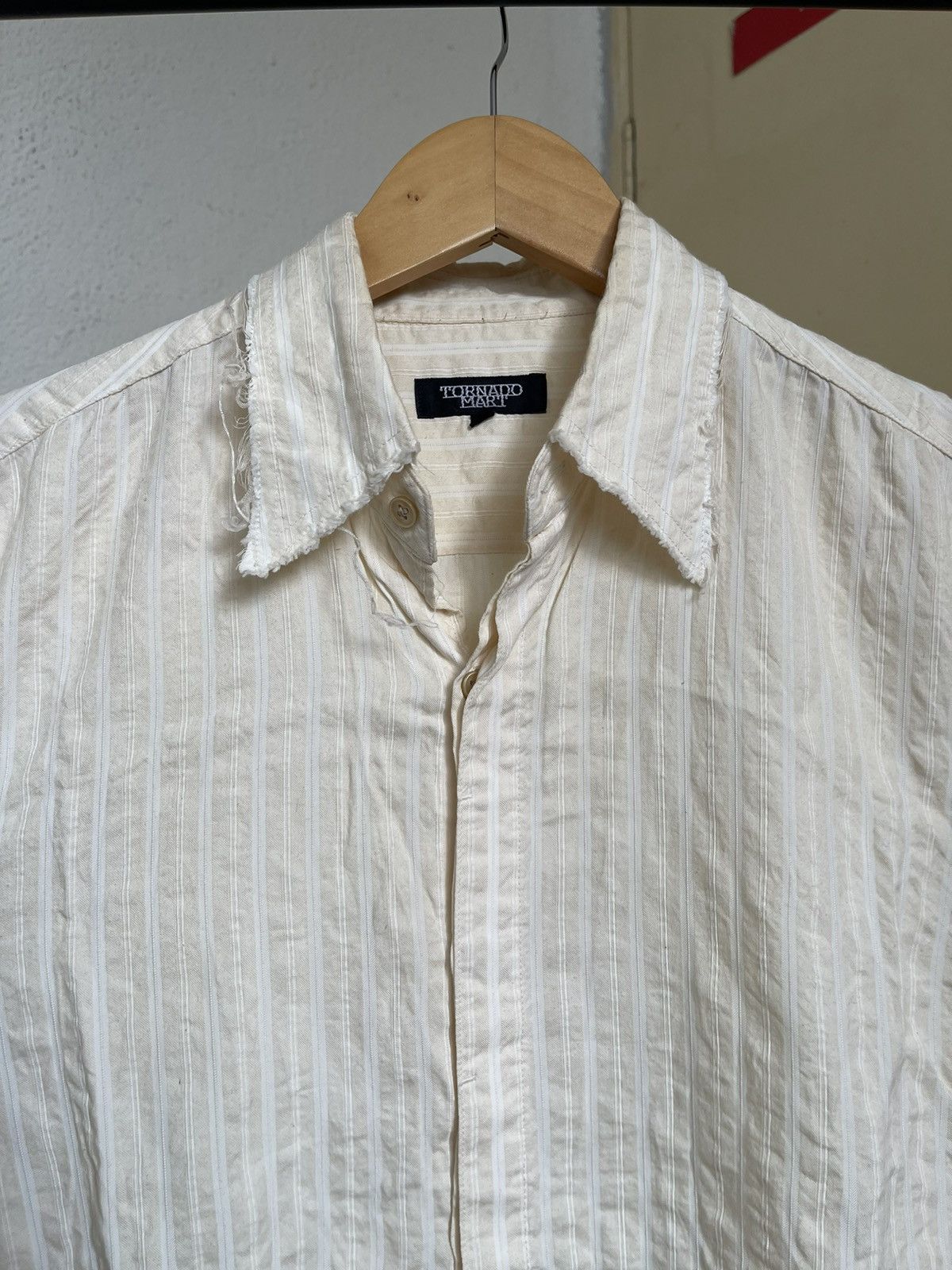 Japanese Brand × Tornado Mart Tornado Mart Distressed Sleeveless Button Shirt Size US M / EU 48-50 / 2 - 2 Thumbnail