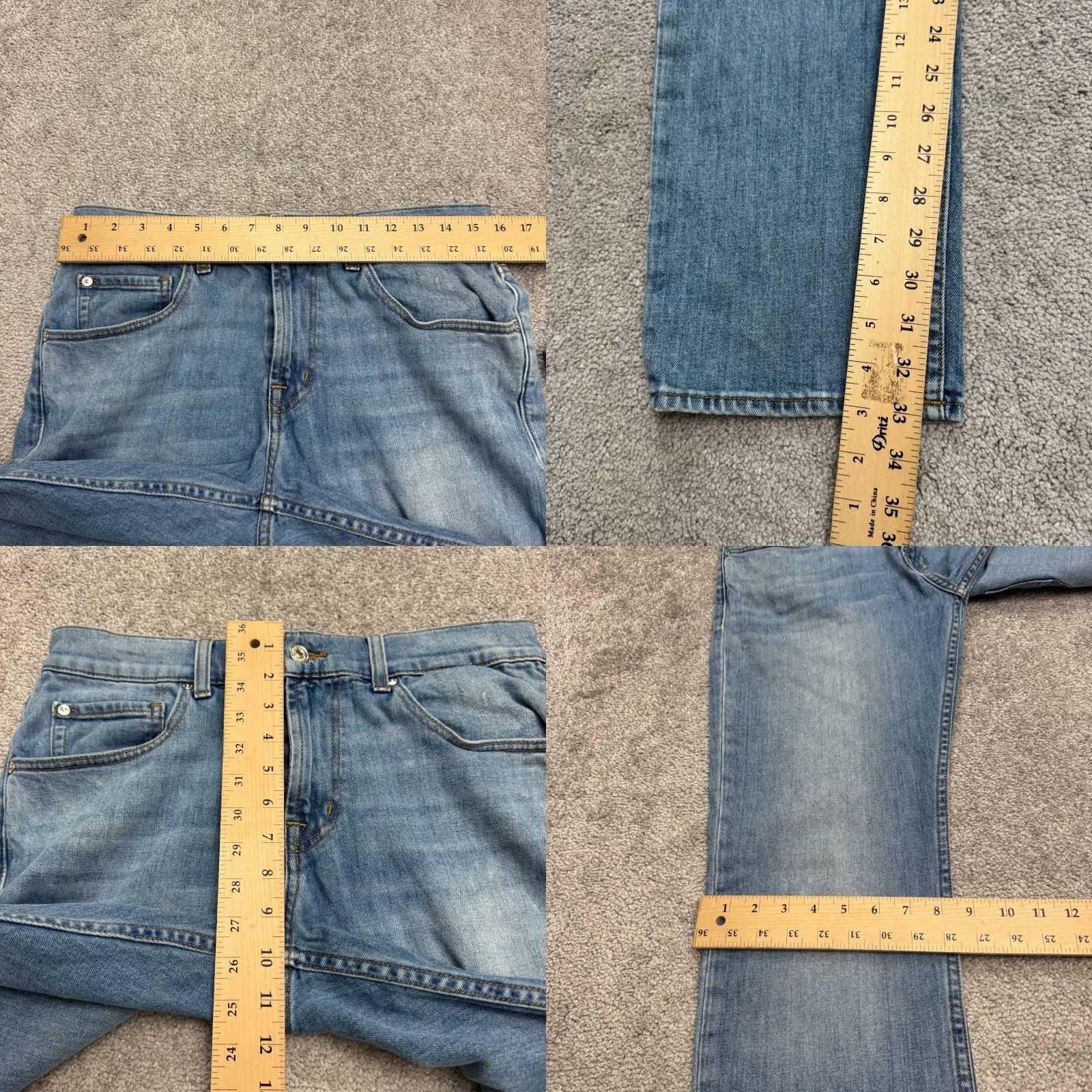 7 For All Mankind 7 For all Mankind Jeans Mens 31x33 Blue Medium Wash Denim Straight Casual B Size US 31 - 9 Thumbnail