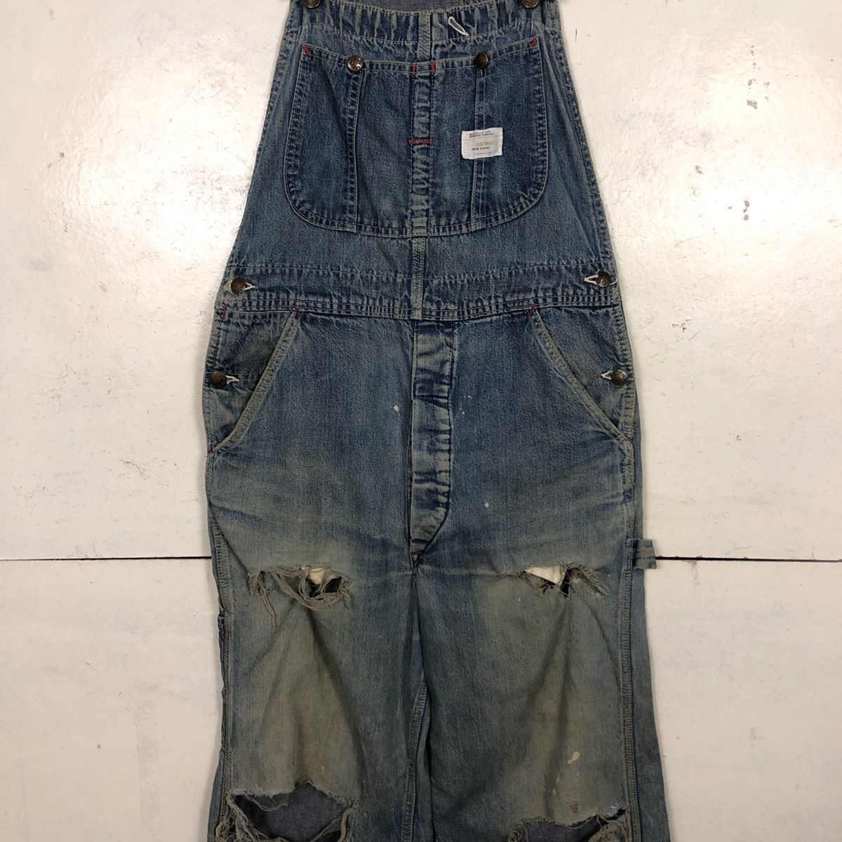Vintage Vintage Union Made Denim Overall Big Mac Square Bak Size US 34 / EU 50 - 5 Thumbnail