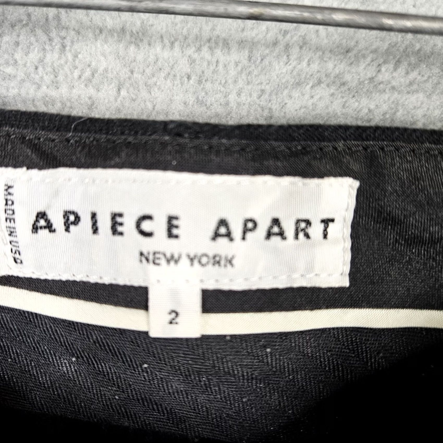 Apiece Apart APIECE APART Women’s Black Flat Front Casual Pant Size 2 Made in USA Size 26" / US 2 / IT 38 - 3 Thumbnail