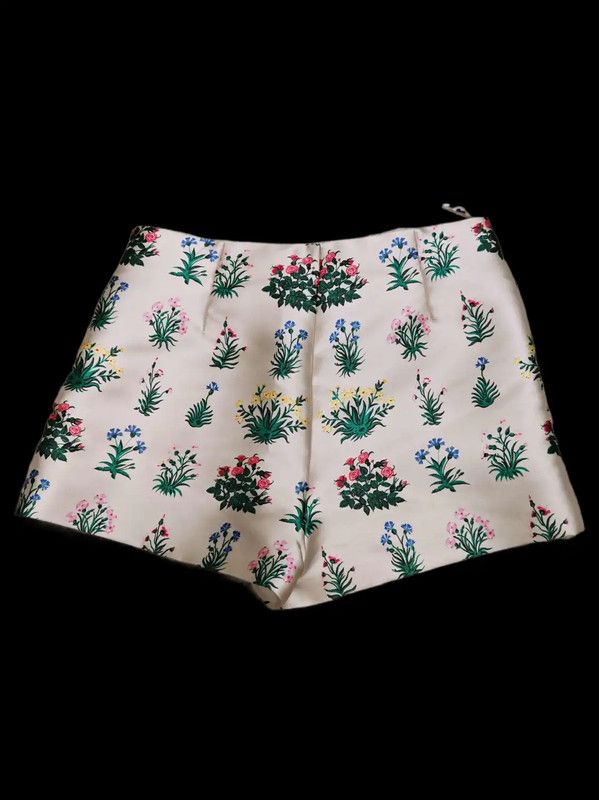 Valentino Valentino Summer White Silk Printed Shorts 0089 Size 23" - 1 Thumbnail