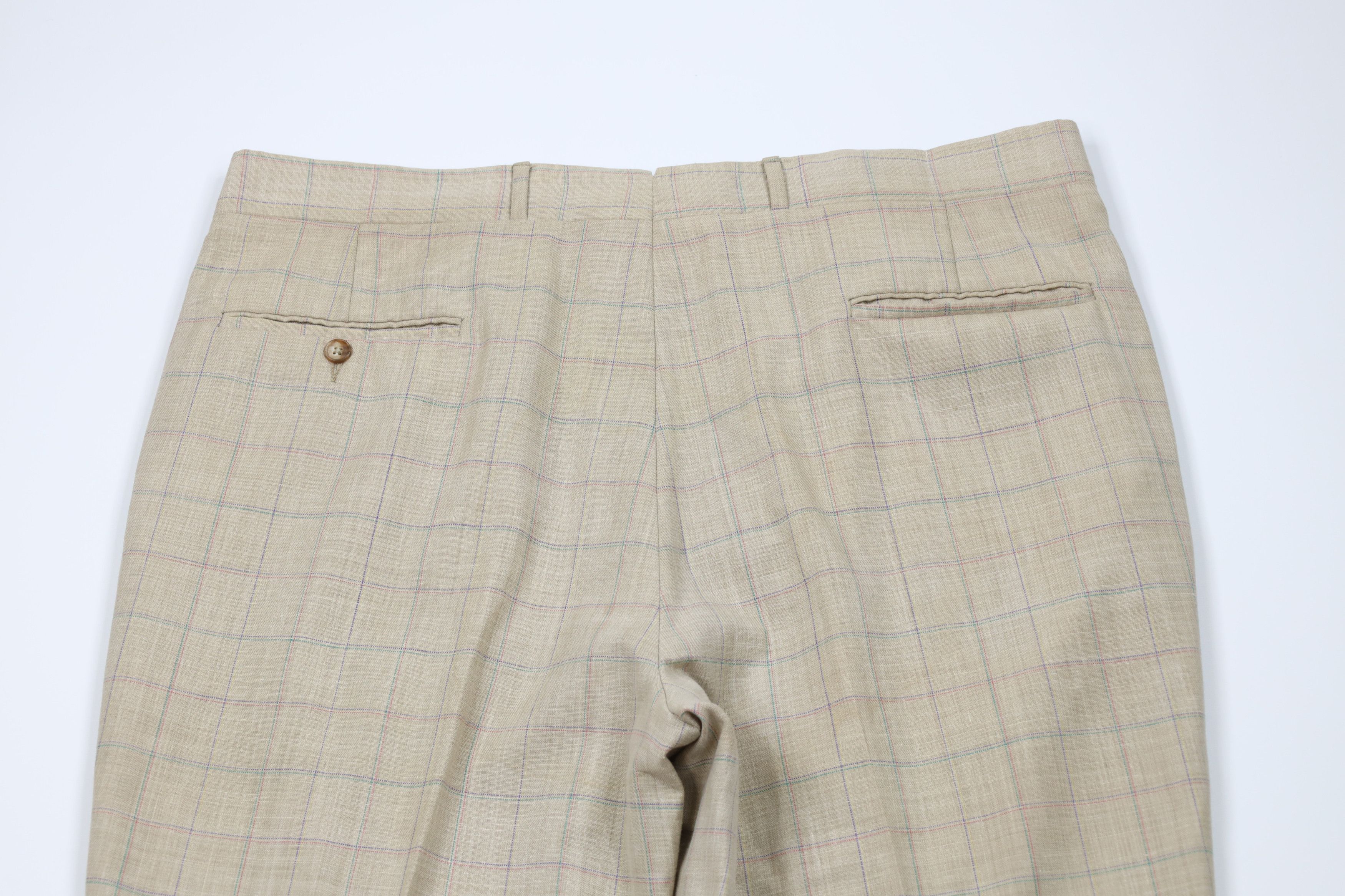 Vintage Vintage 70s Streetwear Linen Blend Wide Leg Chino Pants USA Size US 38 / EU 54 - 13 Thumbnail