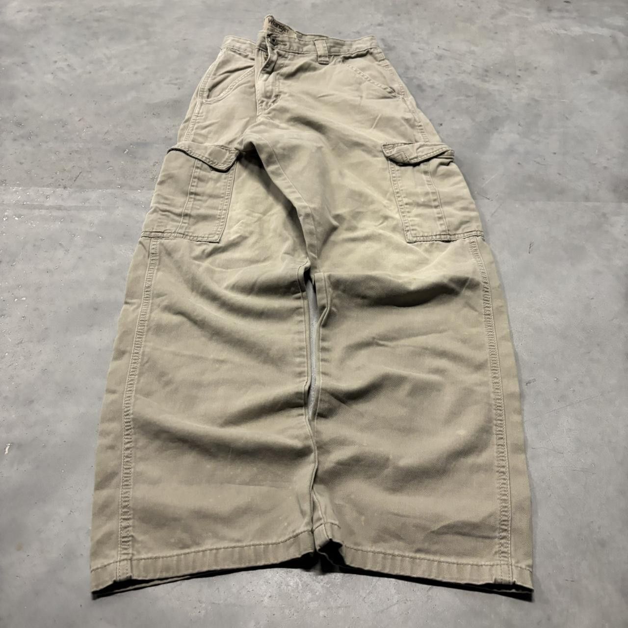 Japanese Brand × Vintage Crazy Vintage Y2K/2000s Khaki Tan Streetwear Cargo Pants! Size US 30 / EU 46 - 3 Thumbnail