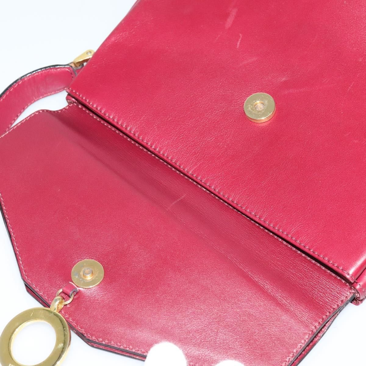 Celine CELINE Shoulder Bag Leather Wine Red Gold Size ONE SIZE - 9 Thumbnail