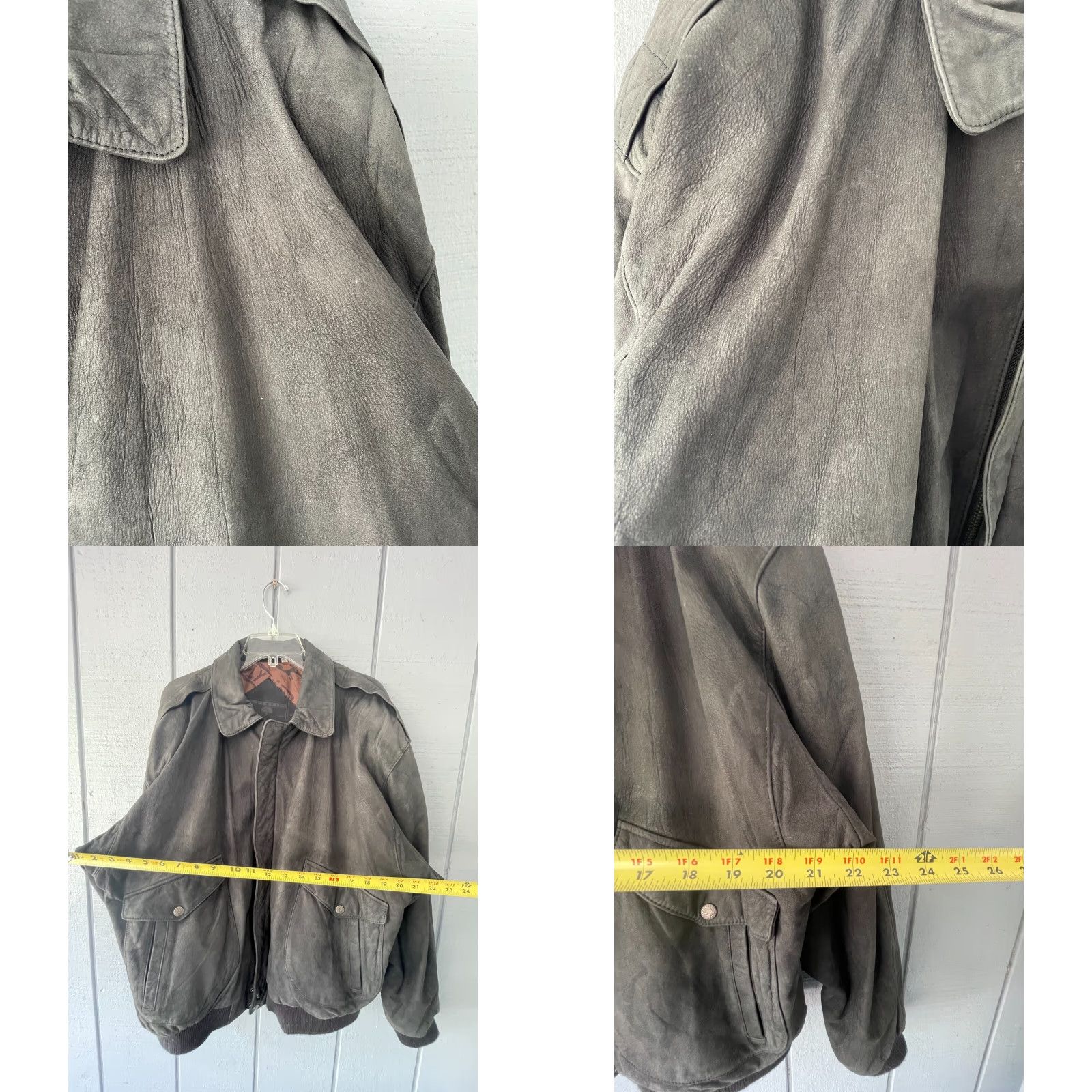 Roundtree & Yorke VINTAGE Roundtree & Yorke Leather Bomber Coat Mens XL Size US XL / EU 56 / 4 - 8 Thumbnail
