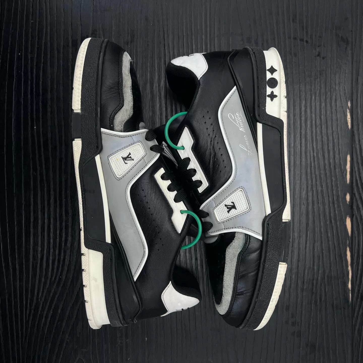 Louis Vuitton LV Trainer Black Cement US7/EUR41 Original Box Size US 8 / EU 41 - 5 Thumbnail
