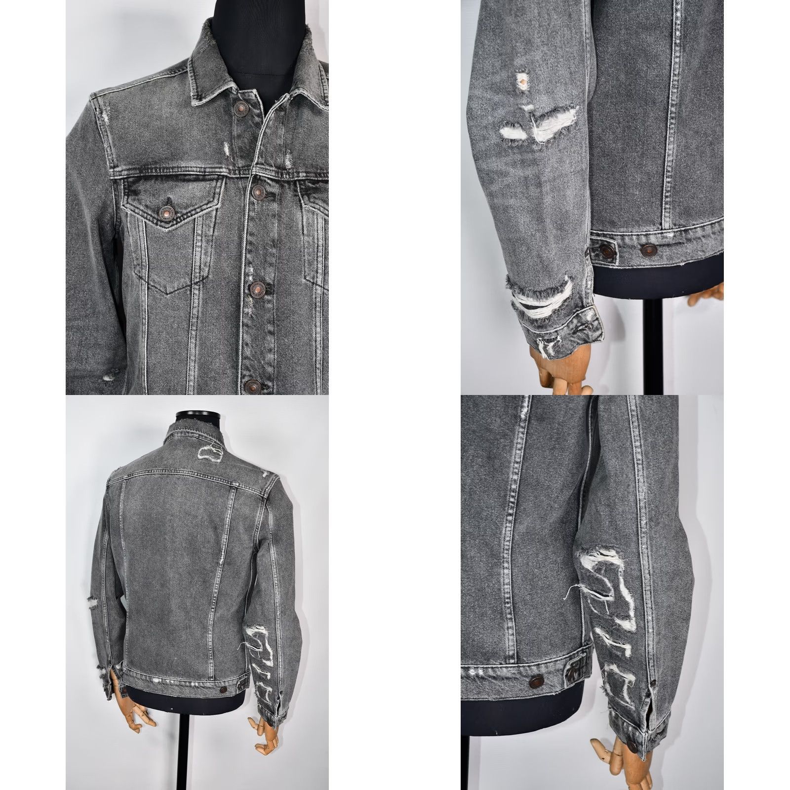 Allsaints All Saints BELTAR Denim Jacket Mens M Gray Cotton Denim Jacket Regular Fit Casual 100% Cotton Front Button Short Description Included Size US M / EU 48-50 / 2 - 8 Thumbnail
