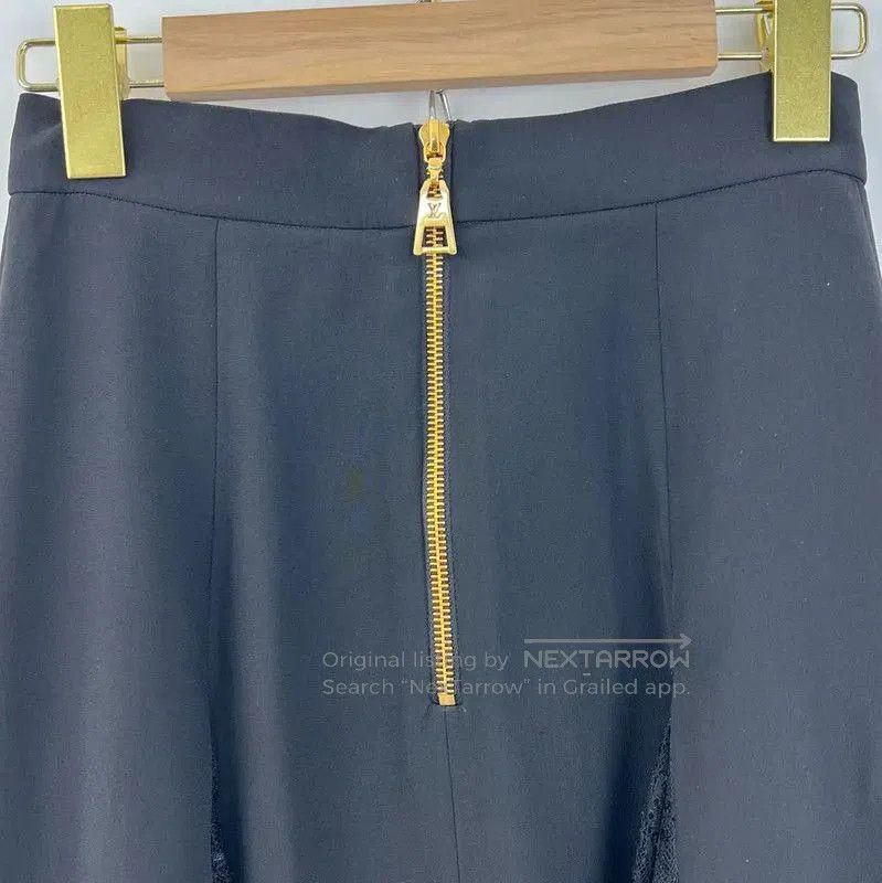 Louis Vuitton Louis Vuitton Black Cotton Midi Skirt for Women . Size 23" - 6 Thumbnail