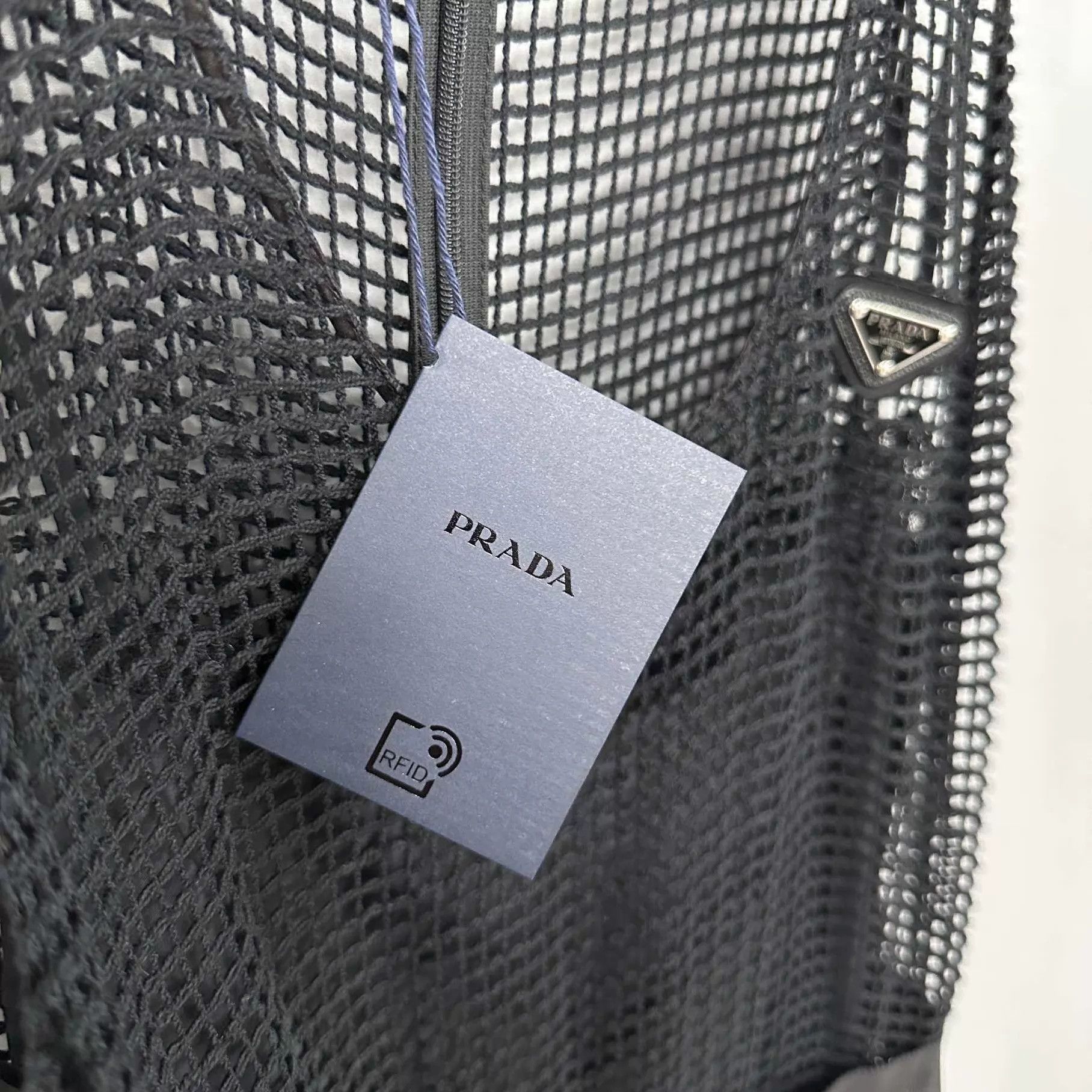 Prada PRADA Women's Mesh Slim Fit Triangle Logo Dress Size XS / US 0-2 / IT 36-38 - 4 Thumbnail