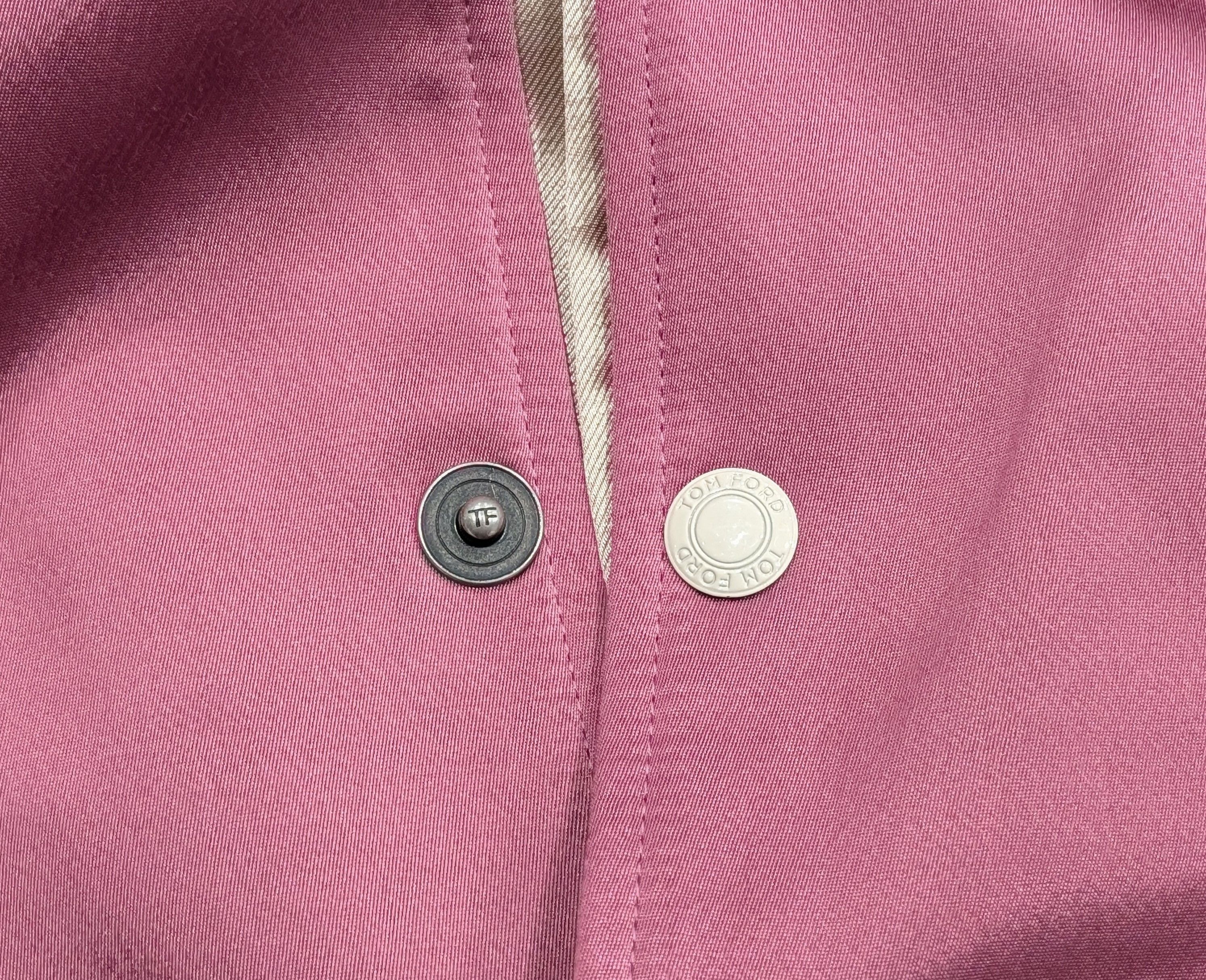 Tom Ford TOM FORD Shiny Satin Bomber Jacket Fuxia 52 US 42 Size US L / EU 52-54 / 3 - 5 Thumbnail