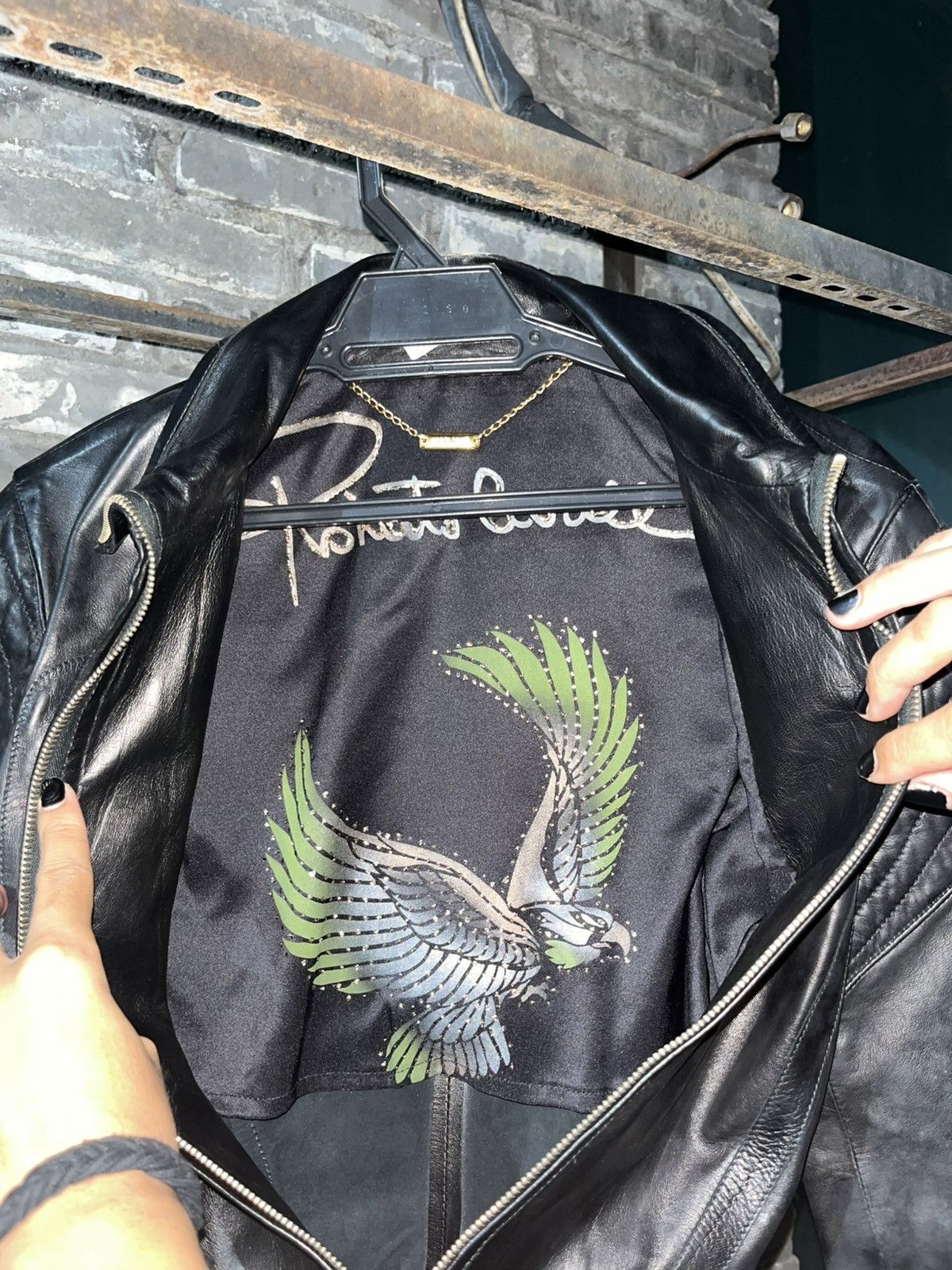 Roberto Cavalli Roberto Cavalli Lambskin Leather Biker Jacket Size S / US 4 / IT 40 - 2 Thumbnail