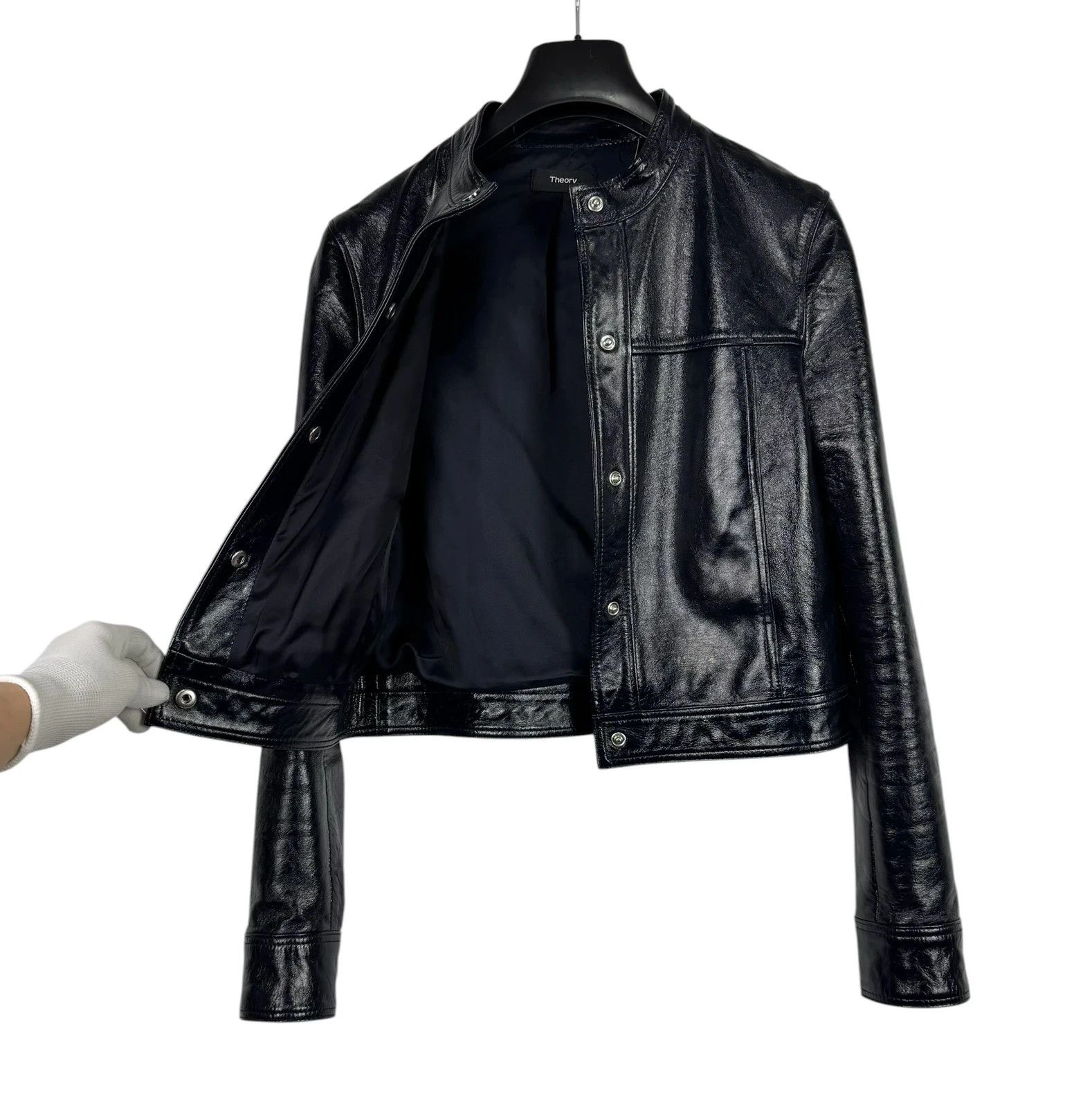 Theory Theory Lamb Leather Mod Bomber size S Size S / US 4 / IT 40 - 10 Thumbnail