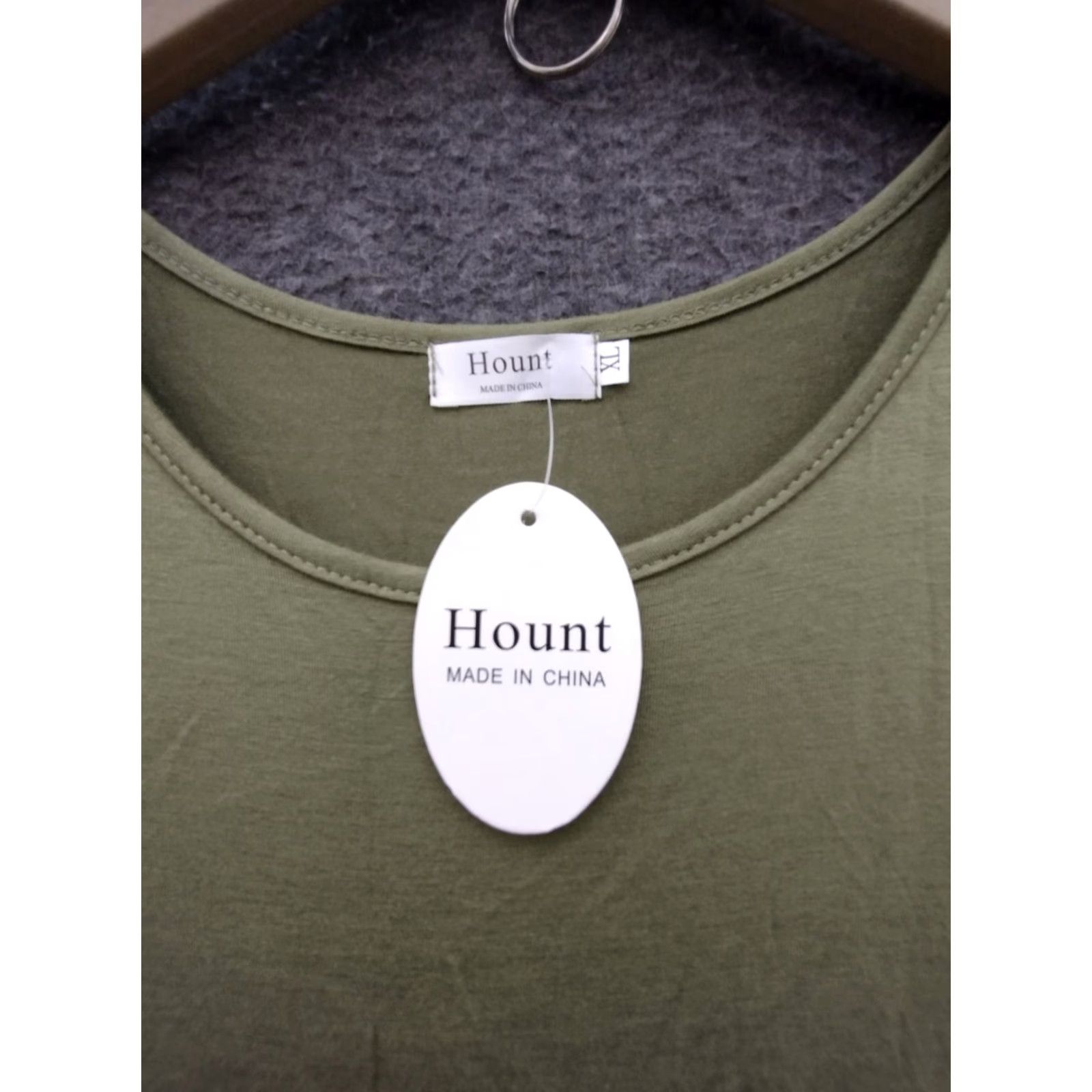 Olive Hount Women's Sleeveless Knee Length Tank Dress Olive Green XL Size XL / US 12-14 / IT 48-50 - 5 Thumbnail