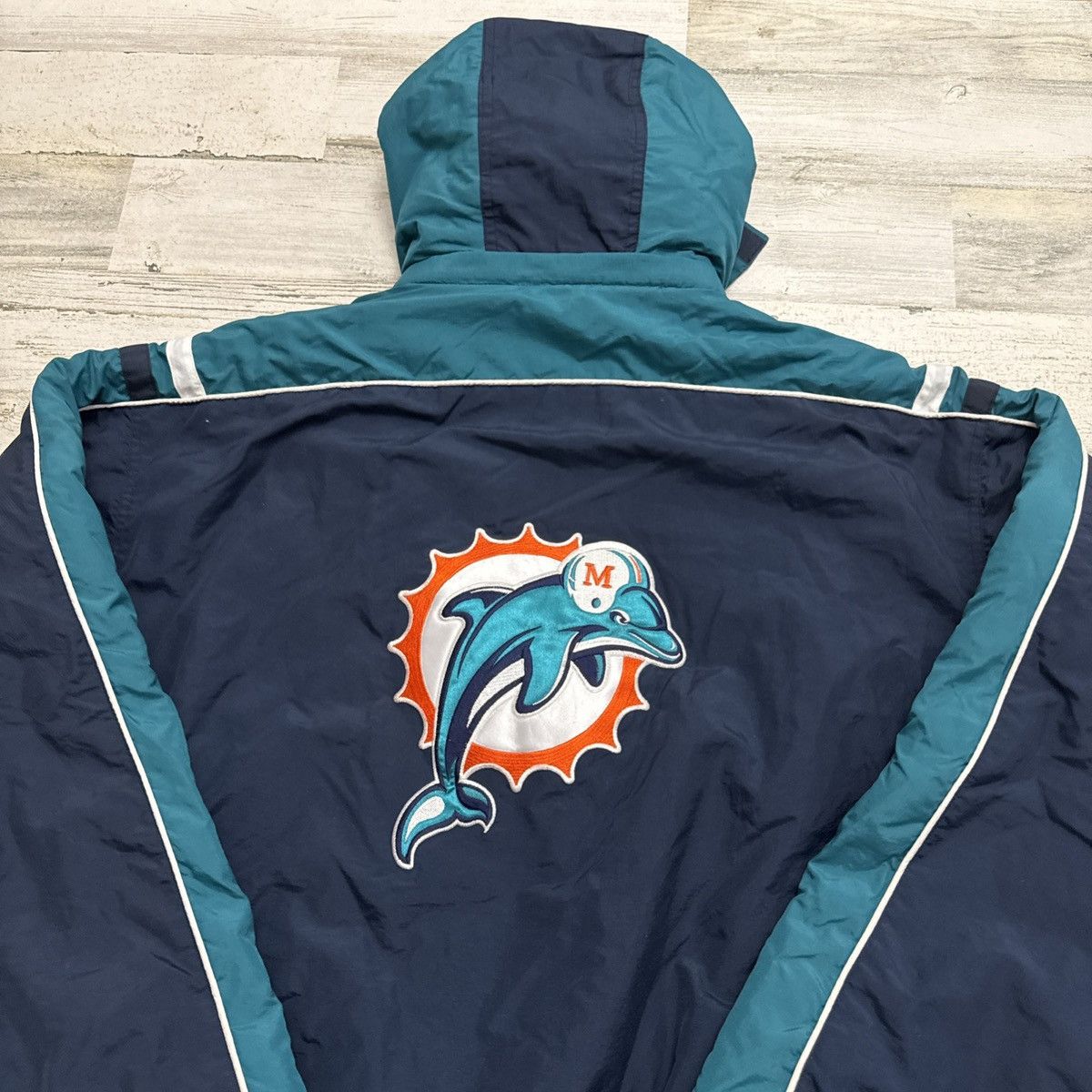 NFL NWT NFL Miami Dolphins Full Zip Puffer Jacket Hoodie XXL Size US XXL / EU 58 / 5 - 5 Thumbnail