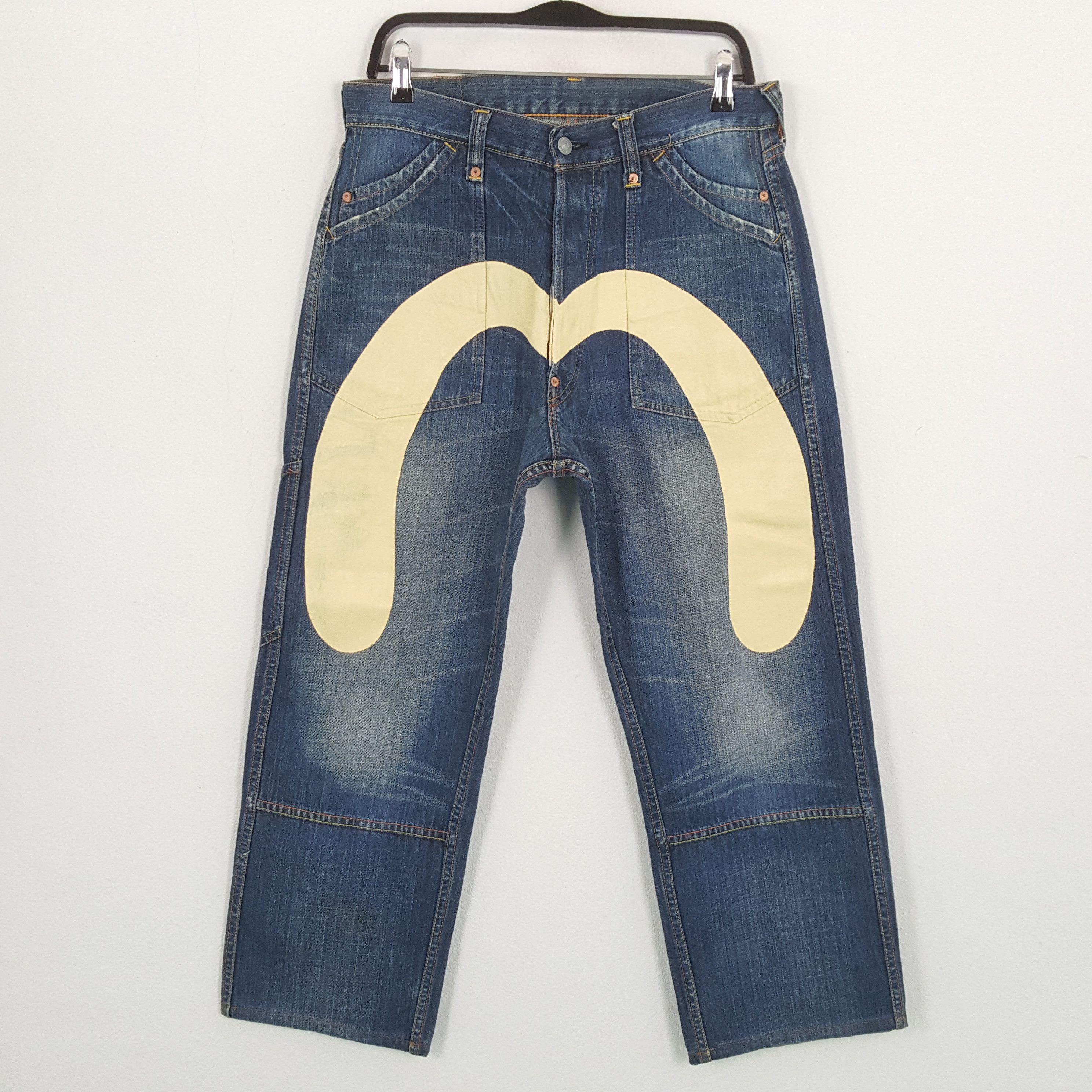 Evisu EVISU Japanese Brand Streetwear Custom Daicock Style Jeans Size US 31 - 1 Thumbnail