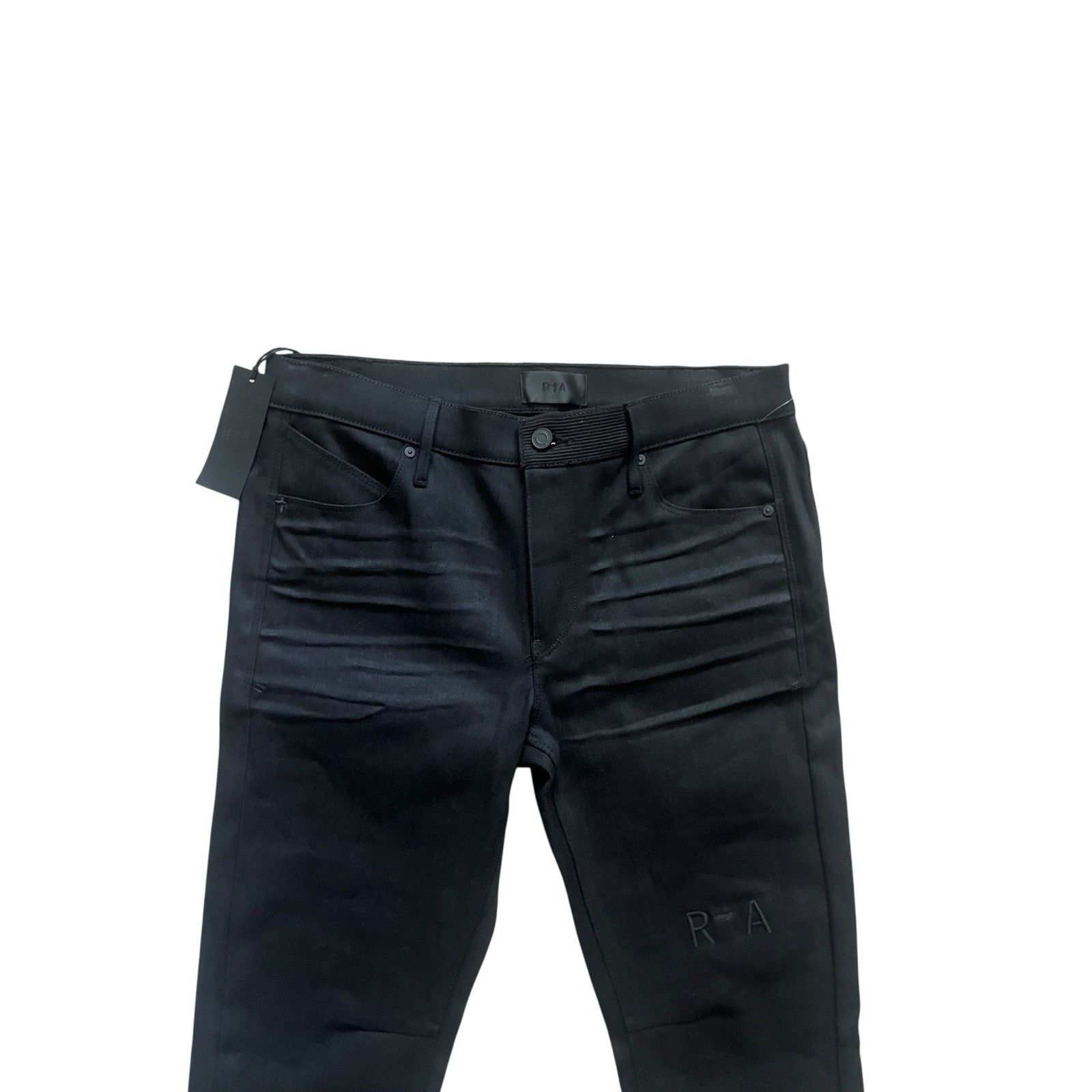 Rta RtA Mens Akio Raw Black Jeans Black $255 Size 31/32 Size US 31 - 2 Thumbnail
