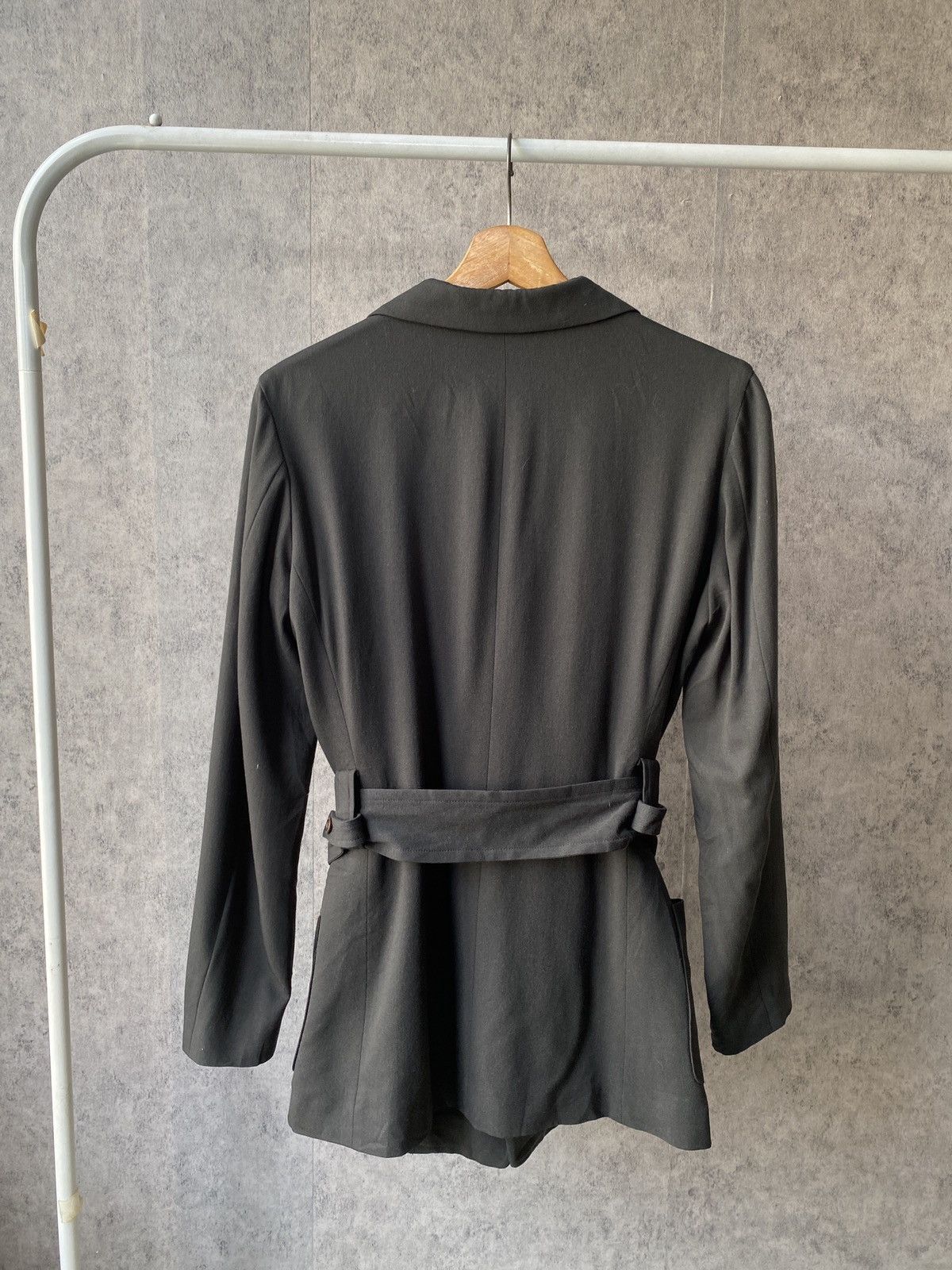 Yohji Yamamoto Vintage Y’s Yohji Yamamoto Belted Design Coat Dark Green Size US M / EU 48-50 / 2 - 2 Thumbnail