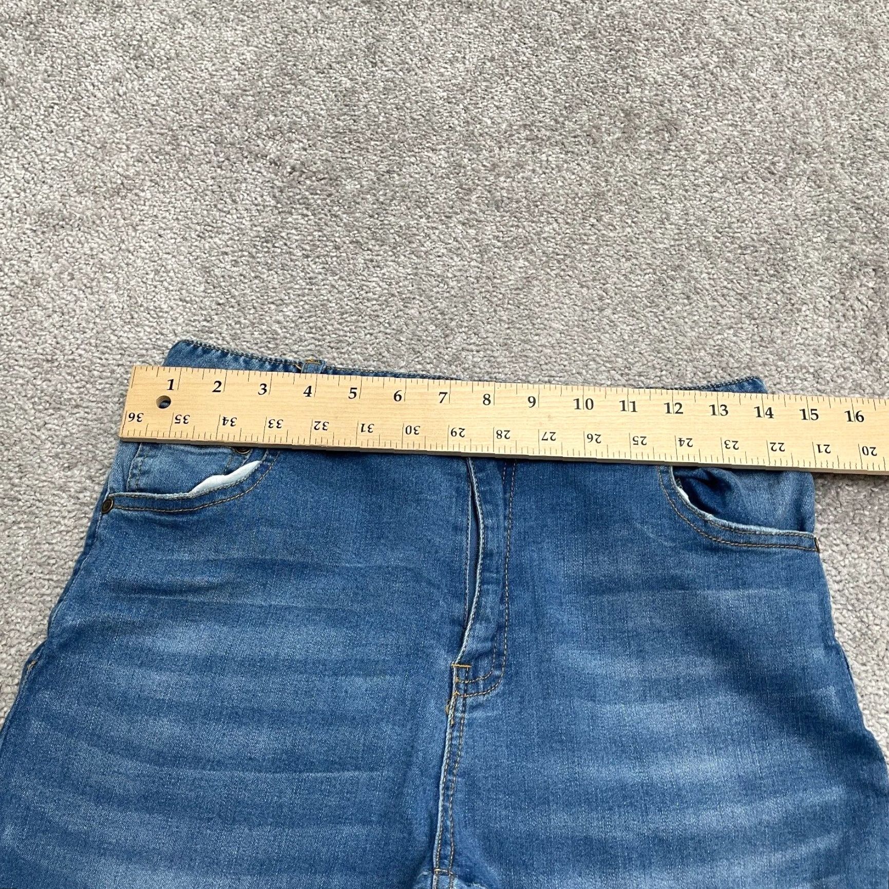 Fashion Nova Fashion Nova Denim Jeans Cropped 28 11 Blue High Rise Stretch Juniors Women's City Classic Modern Vintage No Size 32" / US 10 / IT 46 - 7 Thumbnail