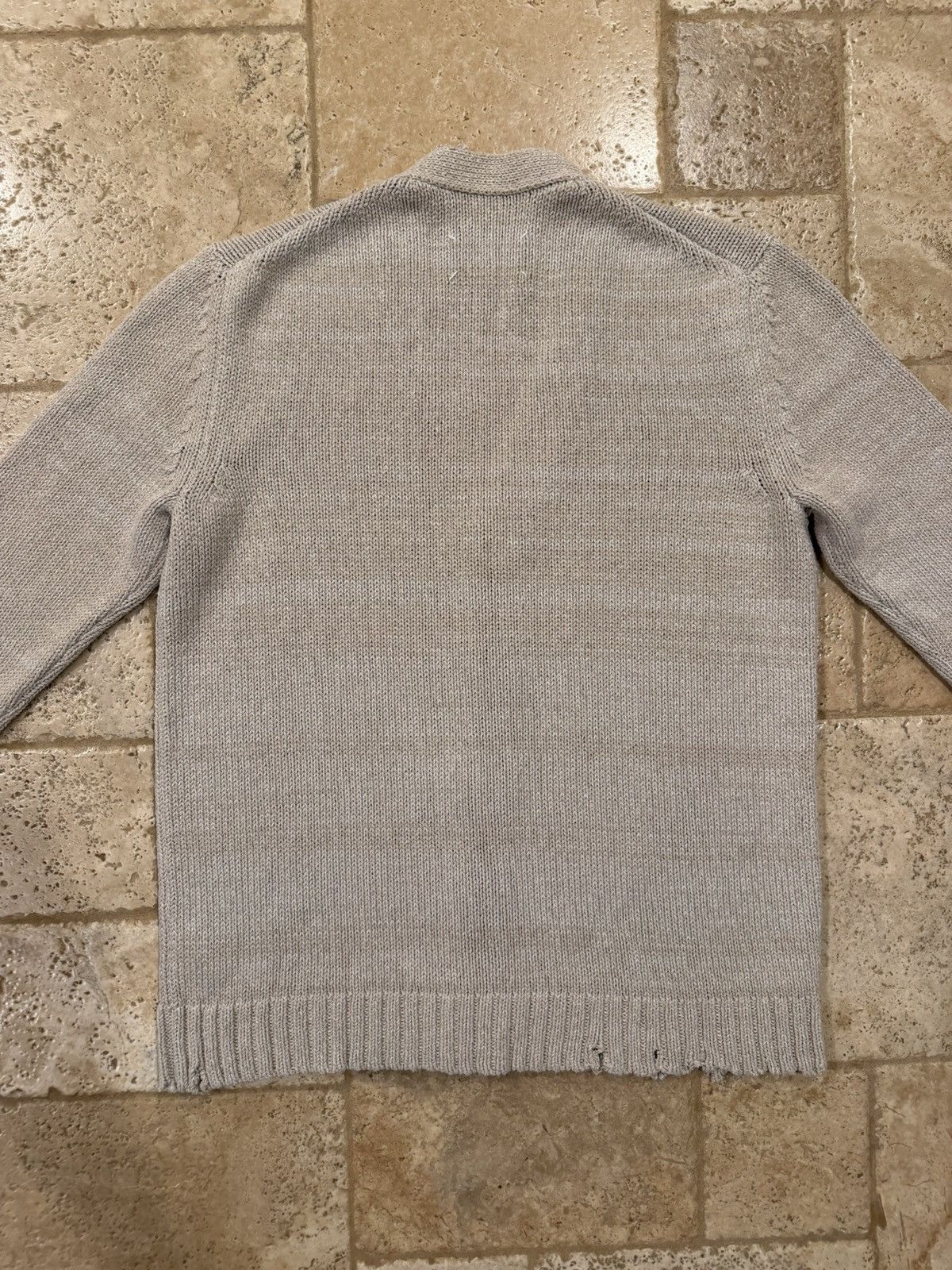 Maison Margiela Maison Margiela SS22 Ditressed Neutrals Cardigan Sweater Size US S / EU 44-46 / 1 - 12 Thumbnail