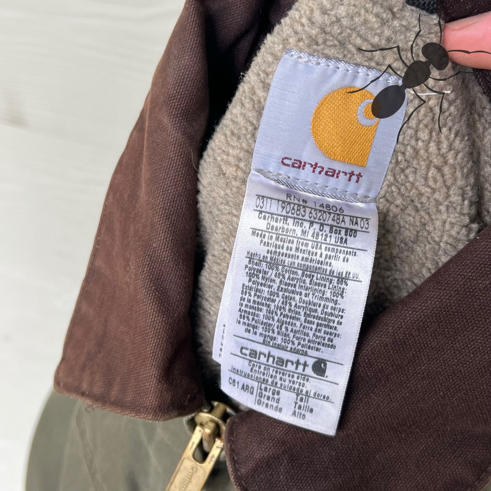 Carhartt × Vintage Carhartt C61 ARG green chore work wear jacket Size US L / EU 52-54 / 3 - 12 Thumbnail