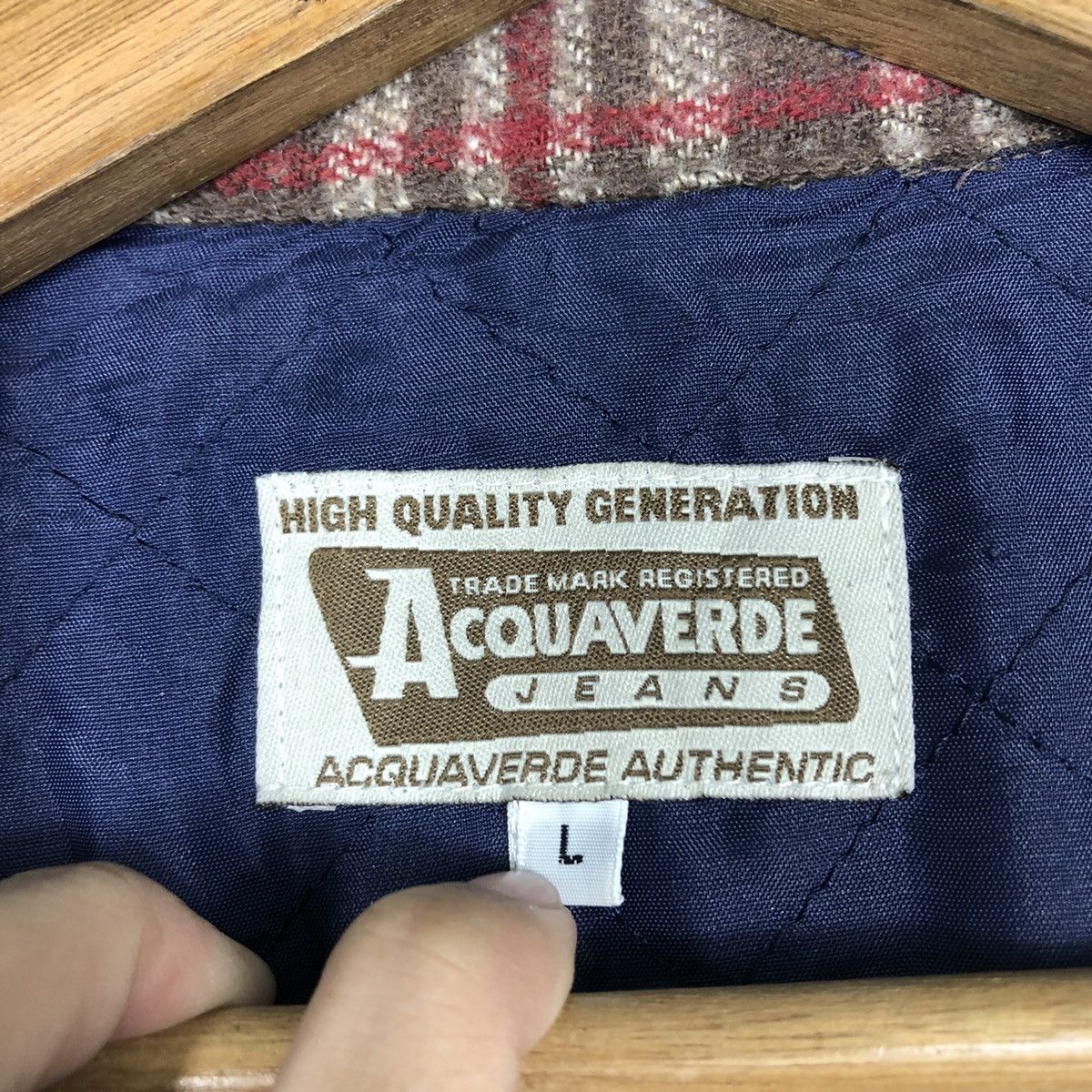 Japanese Brand × Vintage 📌Vintage Chore Worker Jacket Acquaverde Flannel Tartan Size US L / EU 52-54 / 3 - 18 Thumbnail