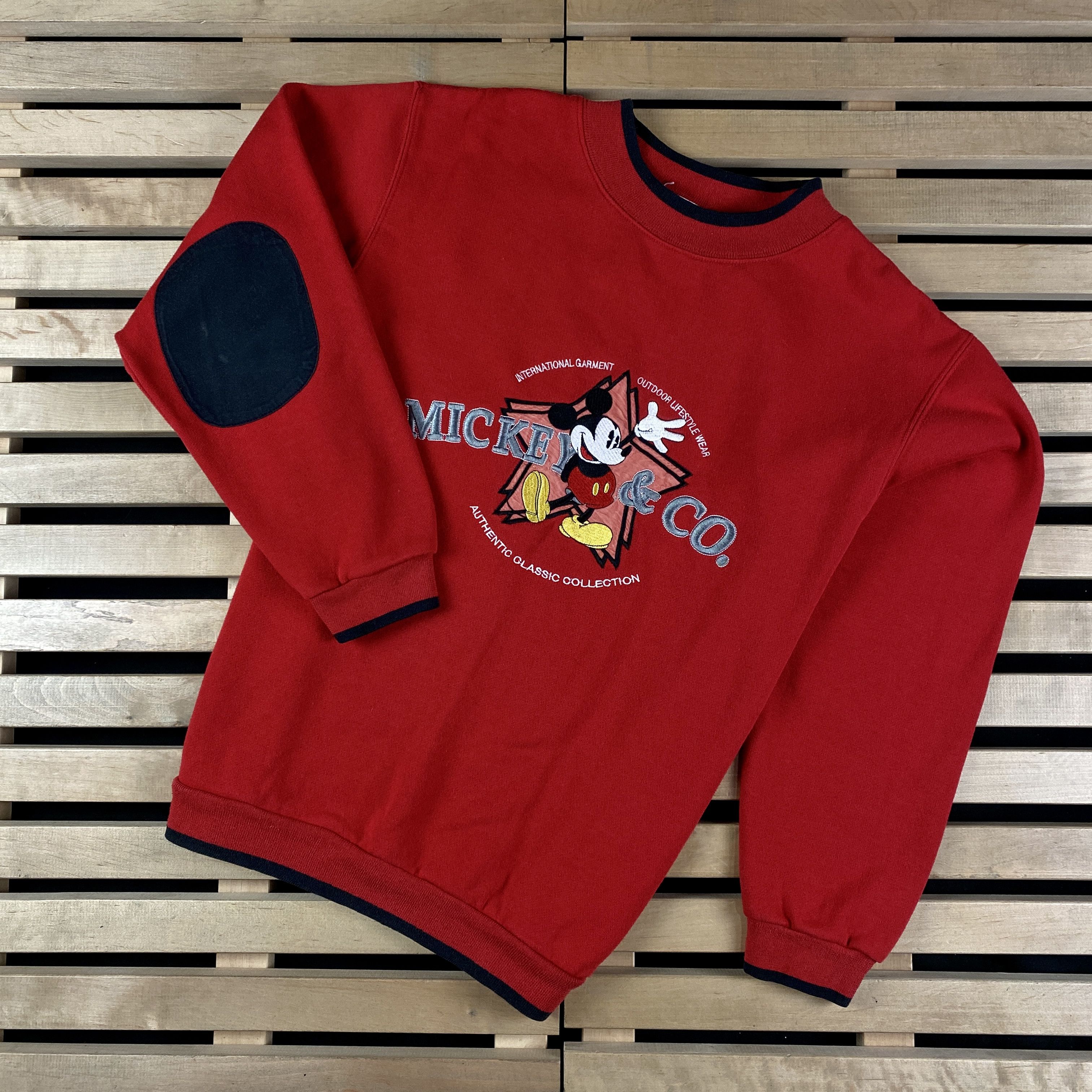 Mickey Mouse × Vintage Mens Vintage Sweatshirt Mickey & Co. Big Logo Size M Size US M / EU 48-50 / 2 - 1 Thumbnail