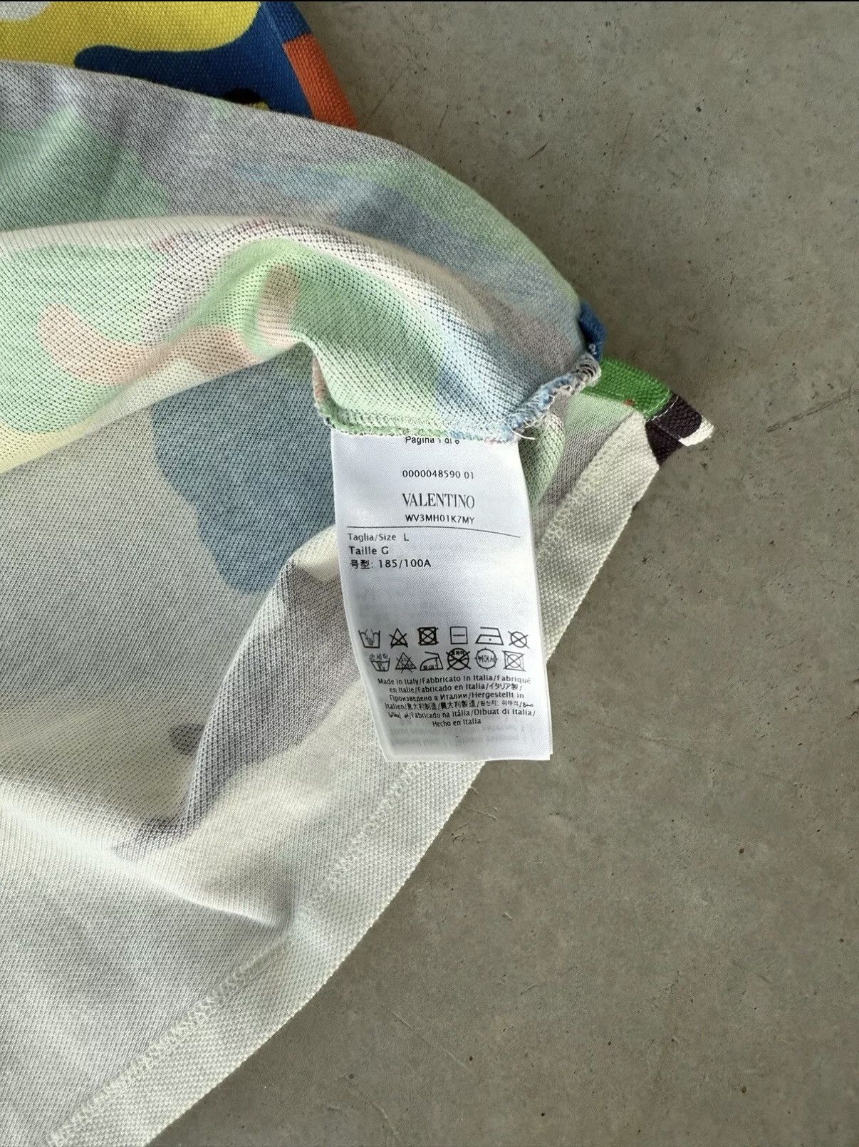 Designer Valentino Multi Colored Camouflage Polo Size US M / EU 48-50 / 2 - 5 Thumbnail