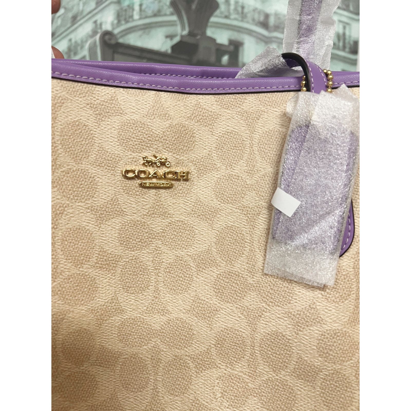 Coach Coach CV976 Tote Bag In Signature Canvas Size ONE SIZE - 8 Thumbnail