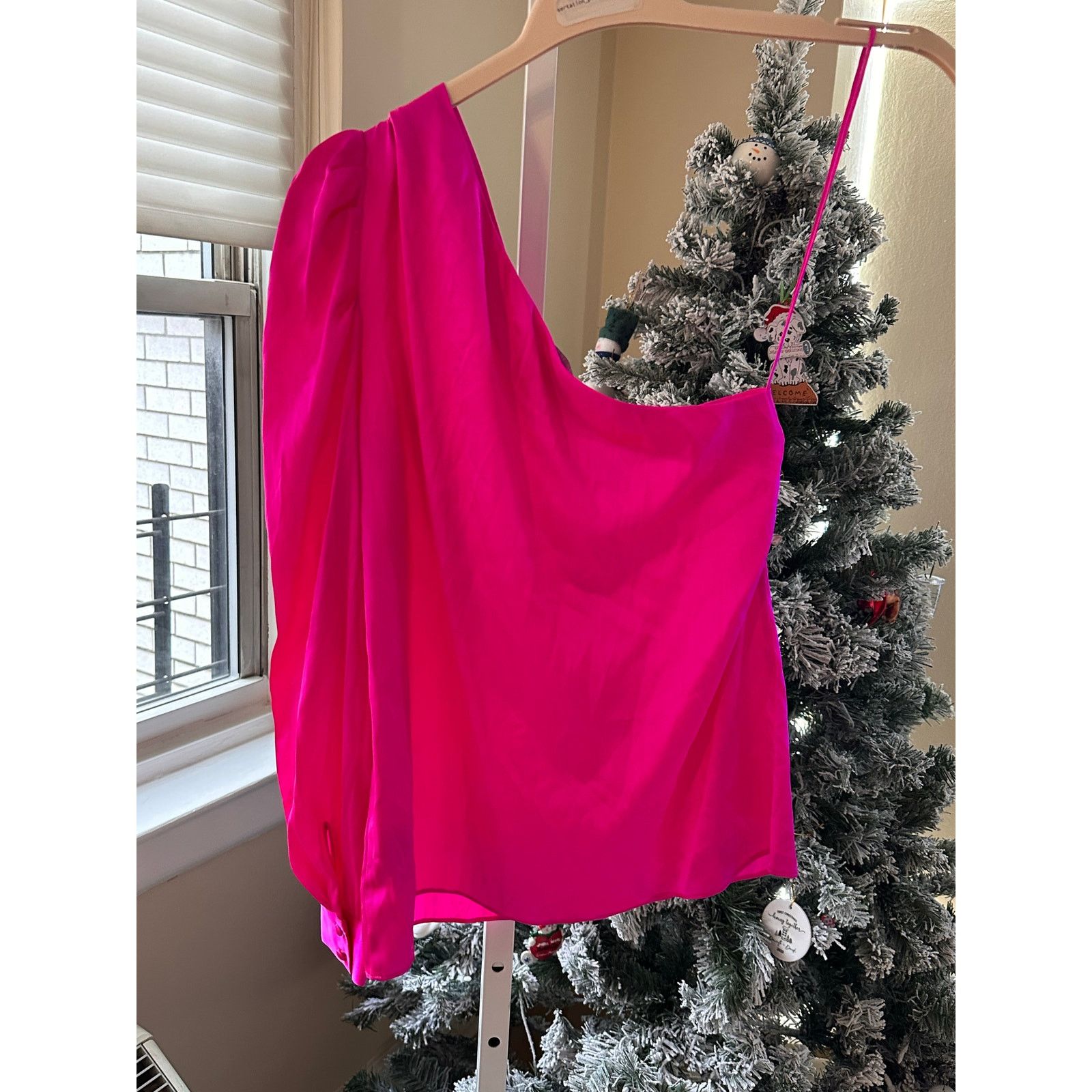 Generation Love NWT Generation Love Pink Adeline One Shoulder Silk Blouse XS Size XS / US 0-2 / IT 36-38 - 6 Thumbnail