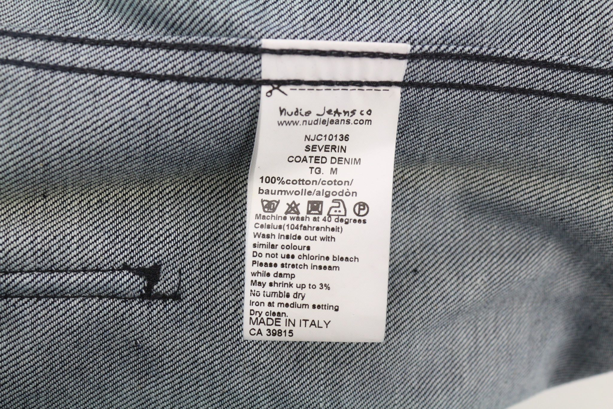 Nudie Jeans SEVERIN COATED DENIM M Black Cotton Bomber 81105 Size US M / EU 48-50 / 2 - 7 Thumbnail