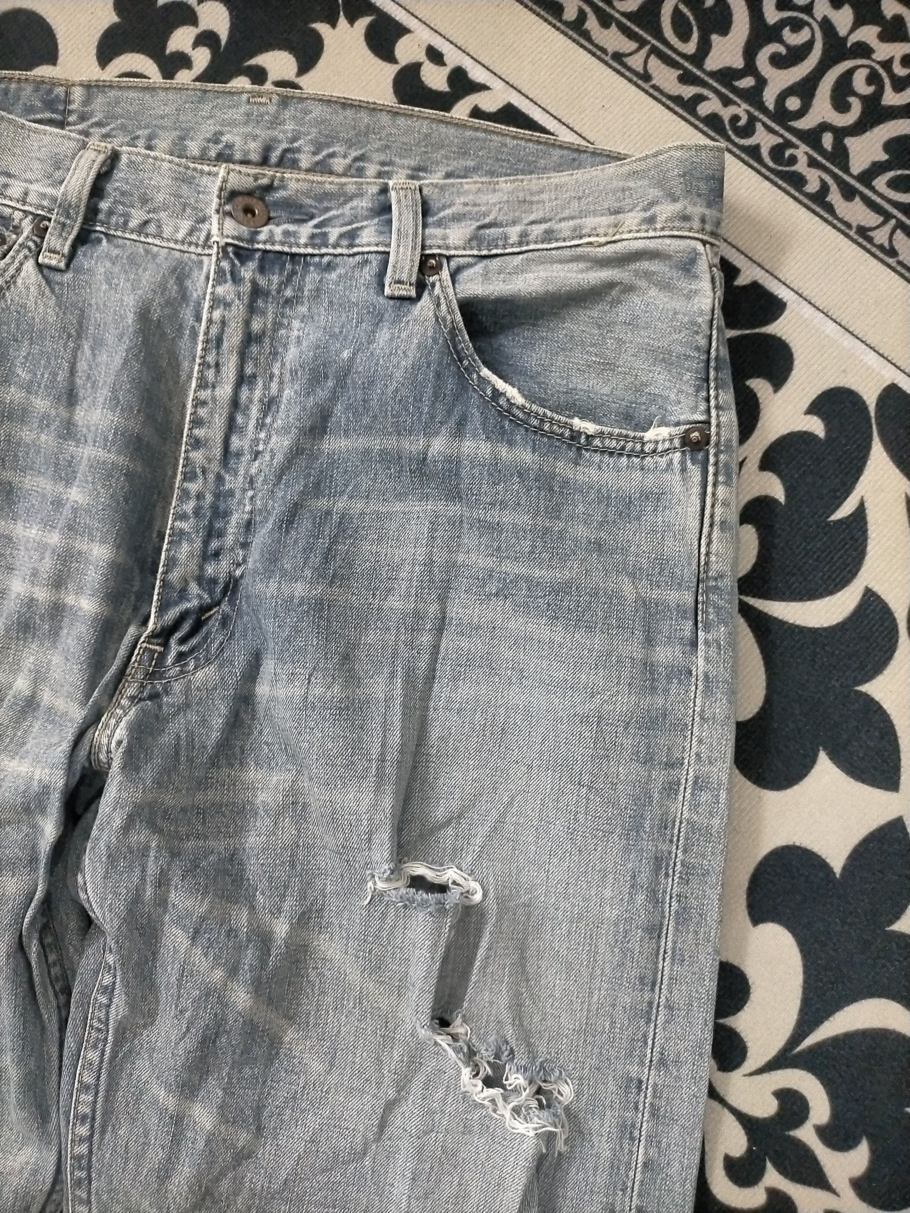 Levi's × Levi's Vintage Clothing 🔥Levis Distressed Mudwash Loose Baggy Jeans Size US 34 / EU 50 - 3 Thumbnail