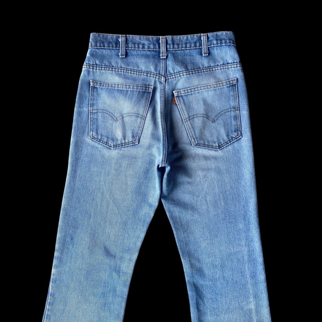 Levi's Vintage Clothing RARE 1970S LEVIS 646 ORANGE TAG FLARED BLUE WASH FRAYED HEM Size US 30 / EU 46 - 10 Thumbnail