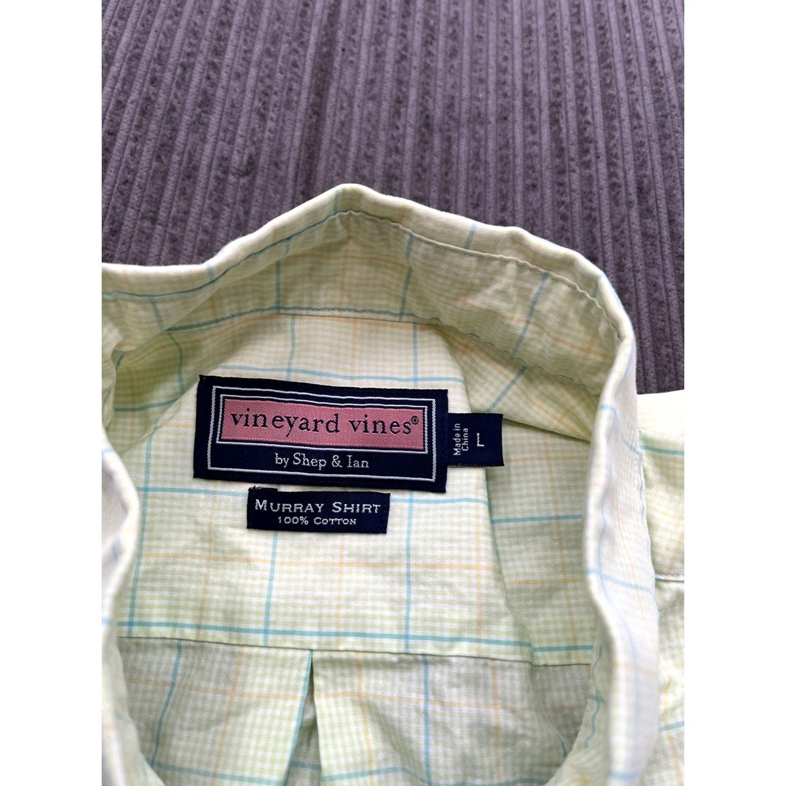 Vineyard Vines Vineyard Vines Murray Shirt Long Sleeve Button-Up Adult Large Light Green Multicolor Check Casual Mens Size US L / EU 52-54 / 3 - 3 Thumbnail