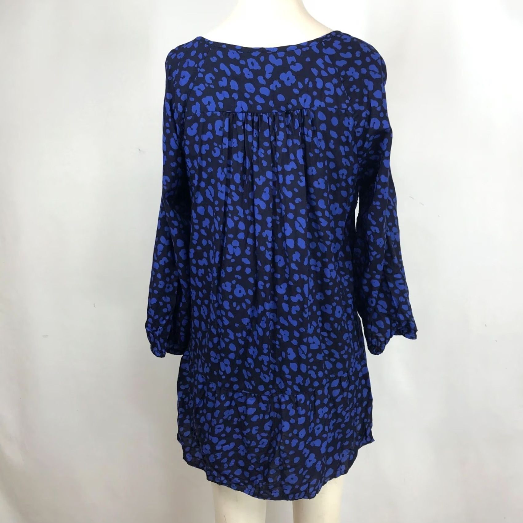 Vintage HD In Paris WOMEN'S Blouse Navy Round Neck 3/4 Sleeve M Size M / US 6-8 / IT 42-44 - 5 Thumbnail