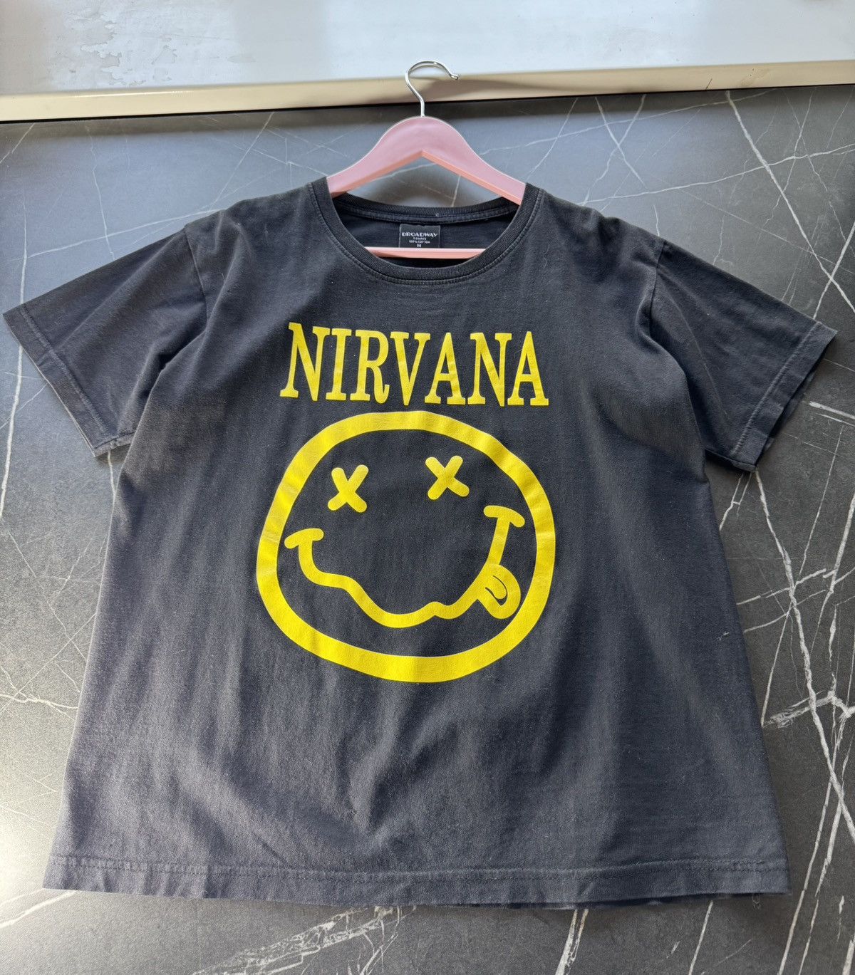 Band Tees Nirvana Band Smiley Printed Tee Size US M / EU 48-50 / 2 - 2 Thumbnail
