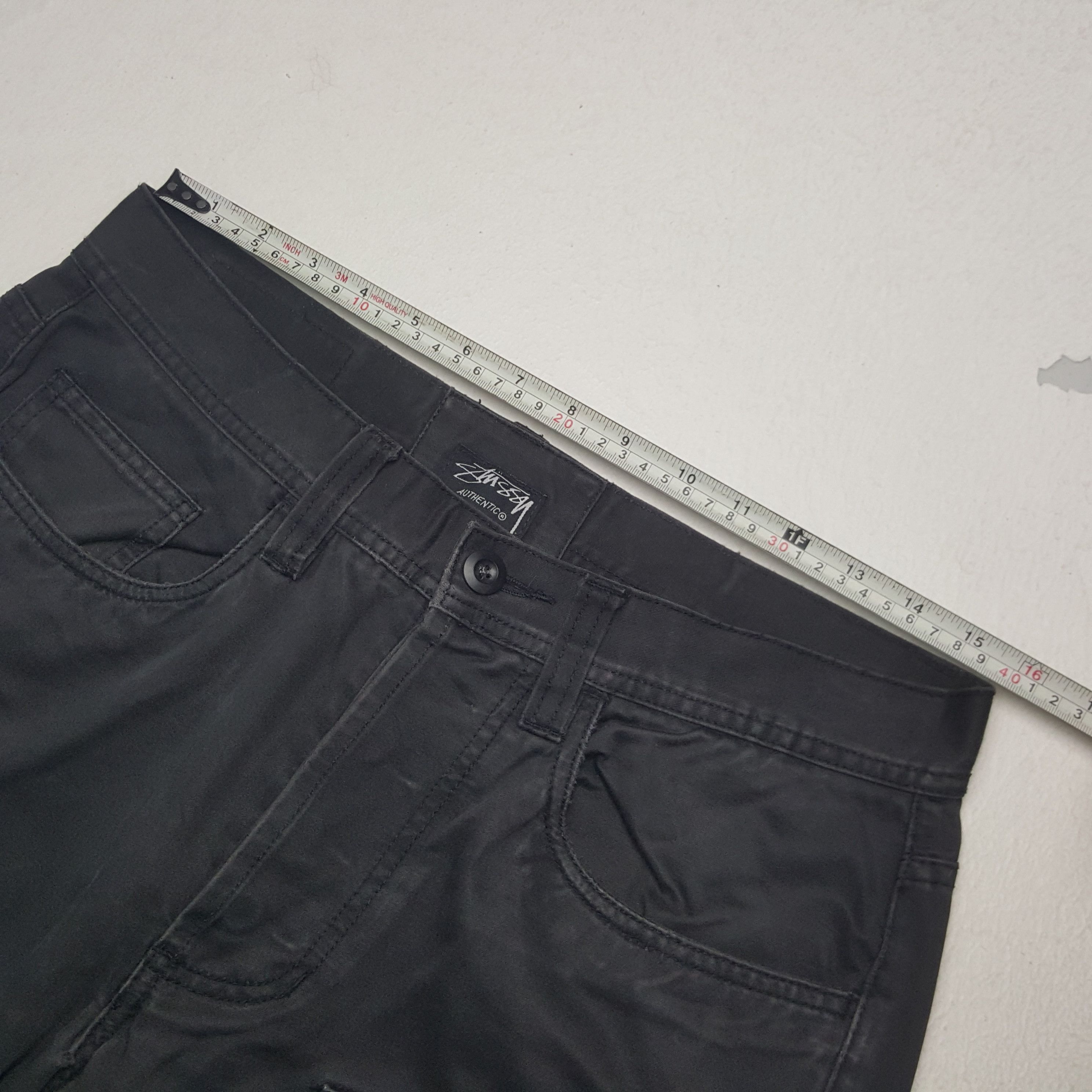 Stussy × Vintage Vintage Stussy USA Custom Big Logo Black Pants Size US 31 - 7 Thumbnail