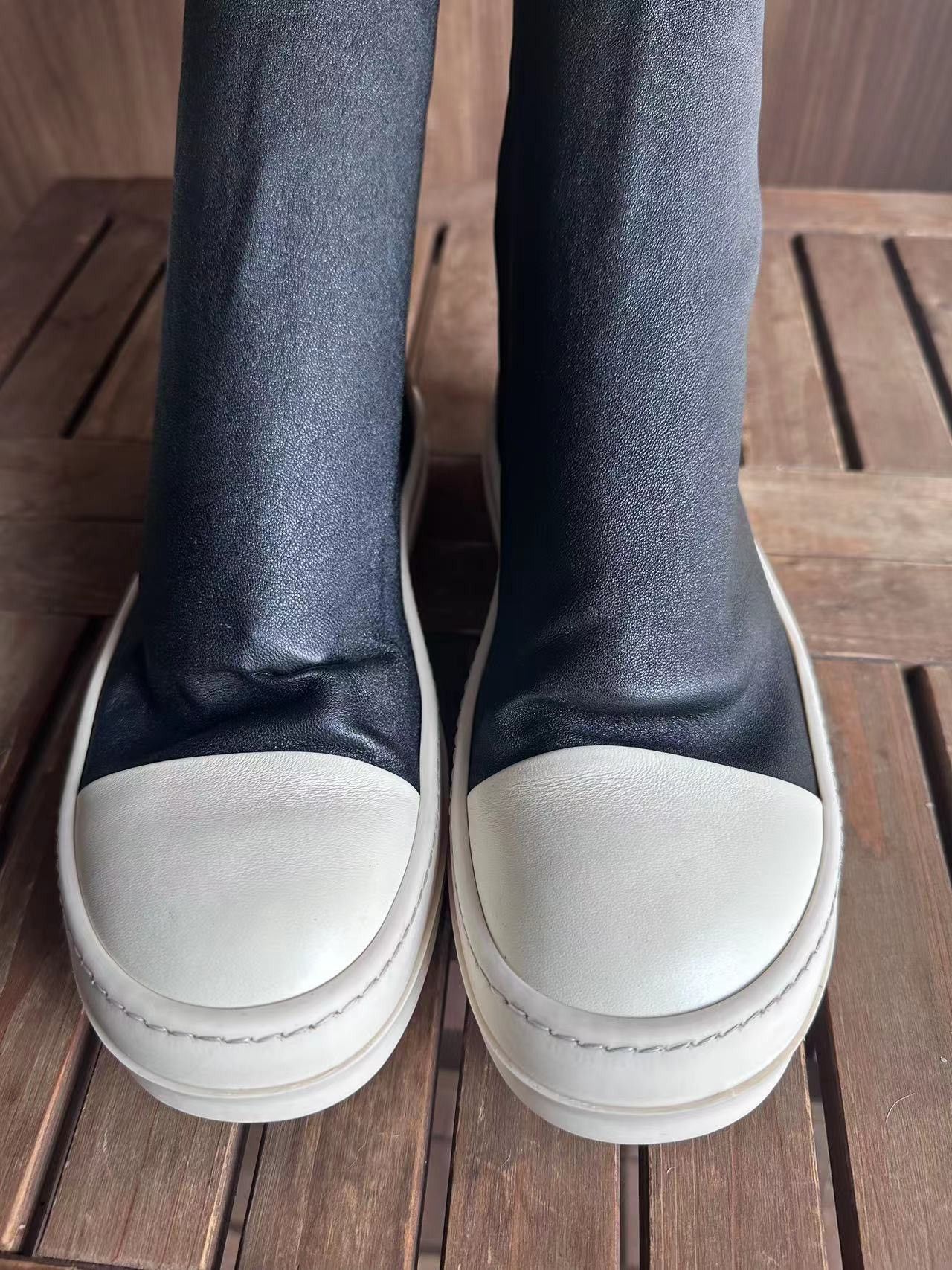 image of Rick Owens Mainline Leather Boots Size 38 Italy Women 8 in Black