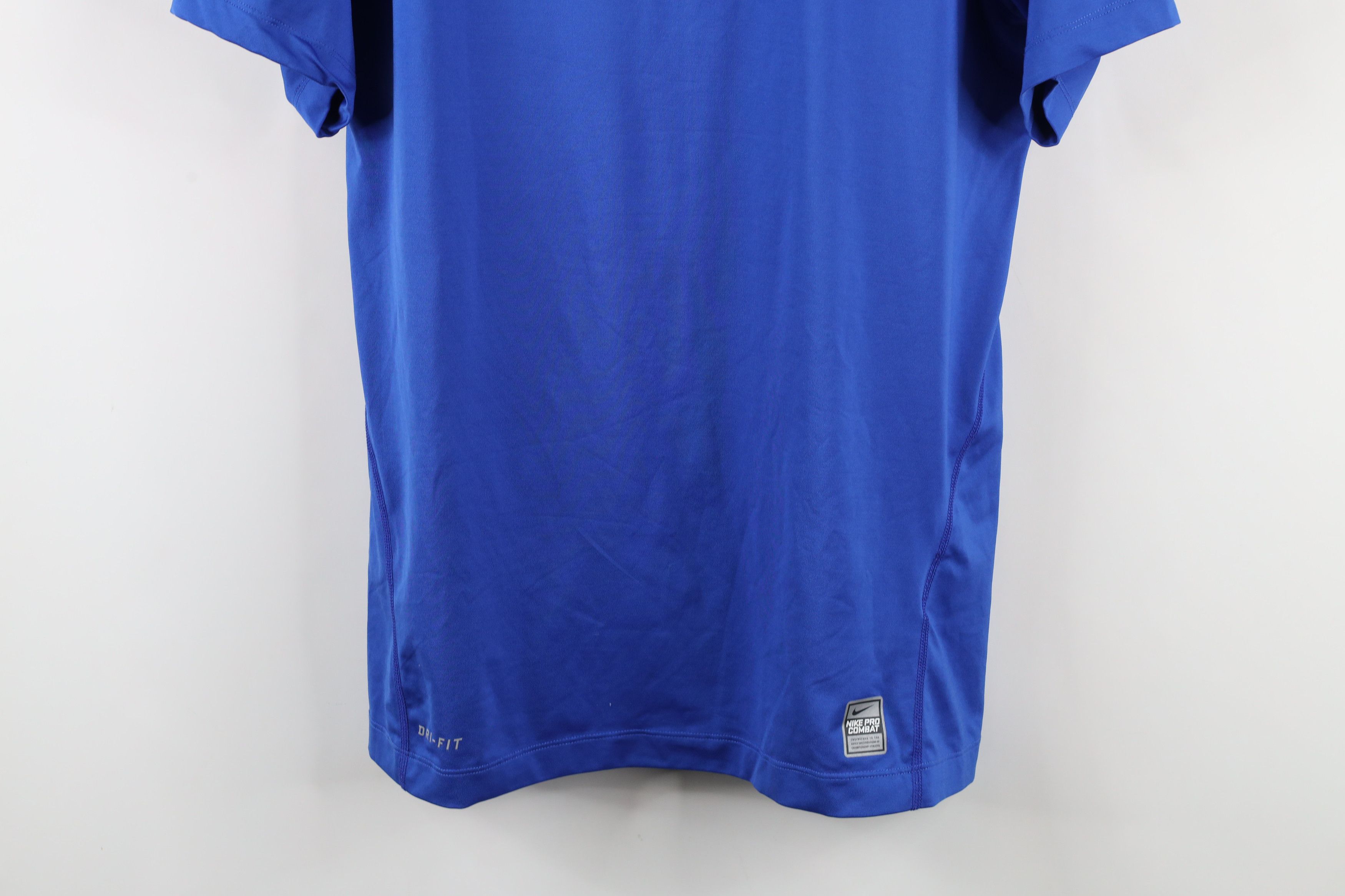 Nike × Vintage Nike Pro Combat Compression Gym Training T-Shirt Royal Blue Size US L / EU 52-54 / 3 - 3 Thumbnail