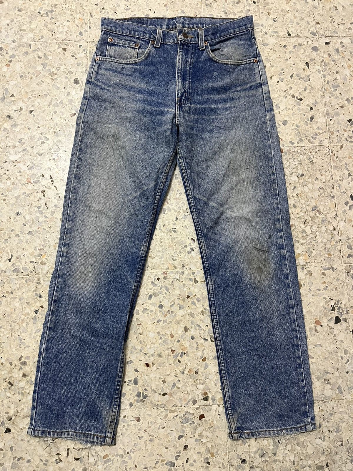 Levi's Vintage Clothing Vintage Levi’s 505 distressed 90s light blue wash jeans Size US 32 / EU 48 - 1 Thumbnail