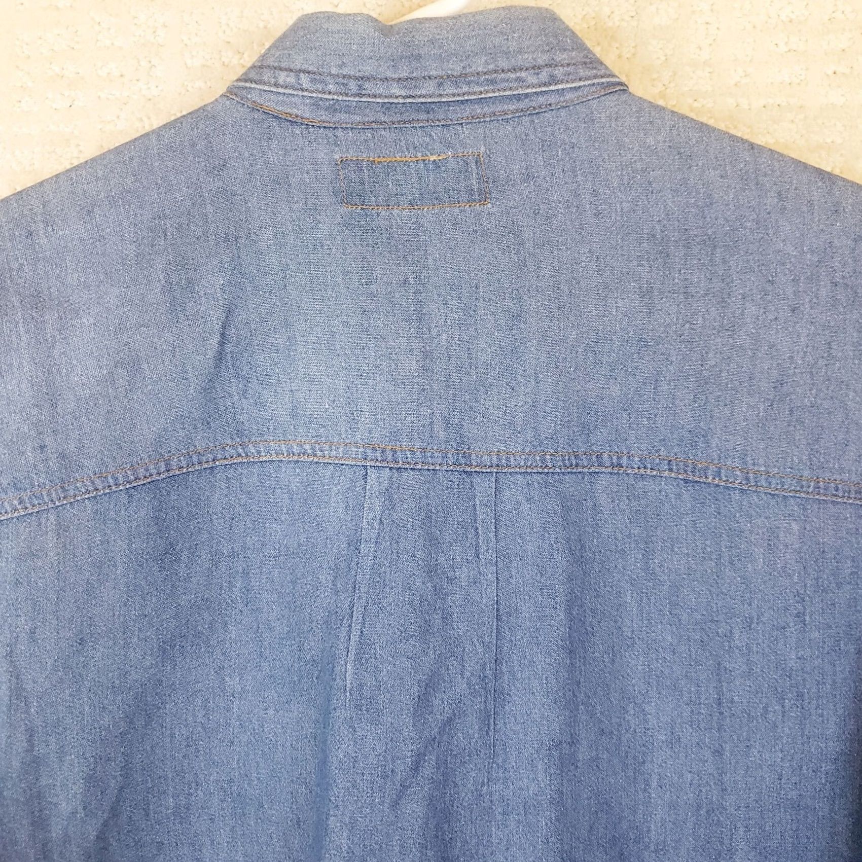 Denime Robert Stock Men's L Classic Chambray Denim Button Down Shirt Size US L / EU 52-54 / 3 - 7 Thumbnail