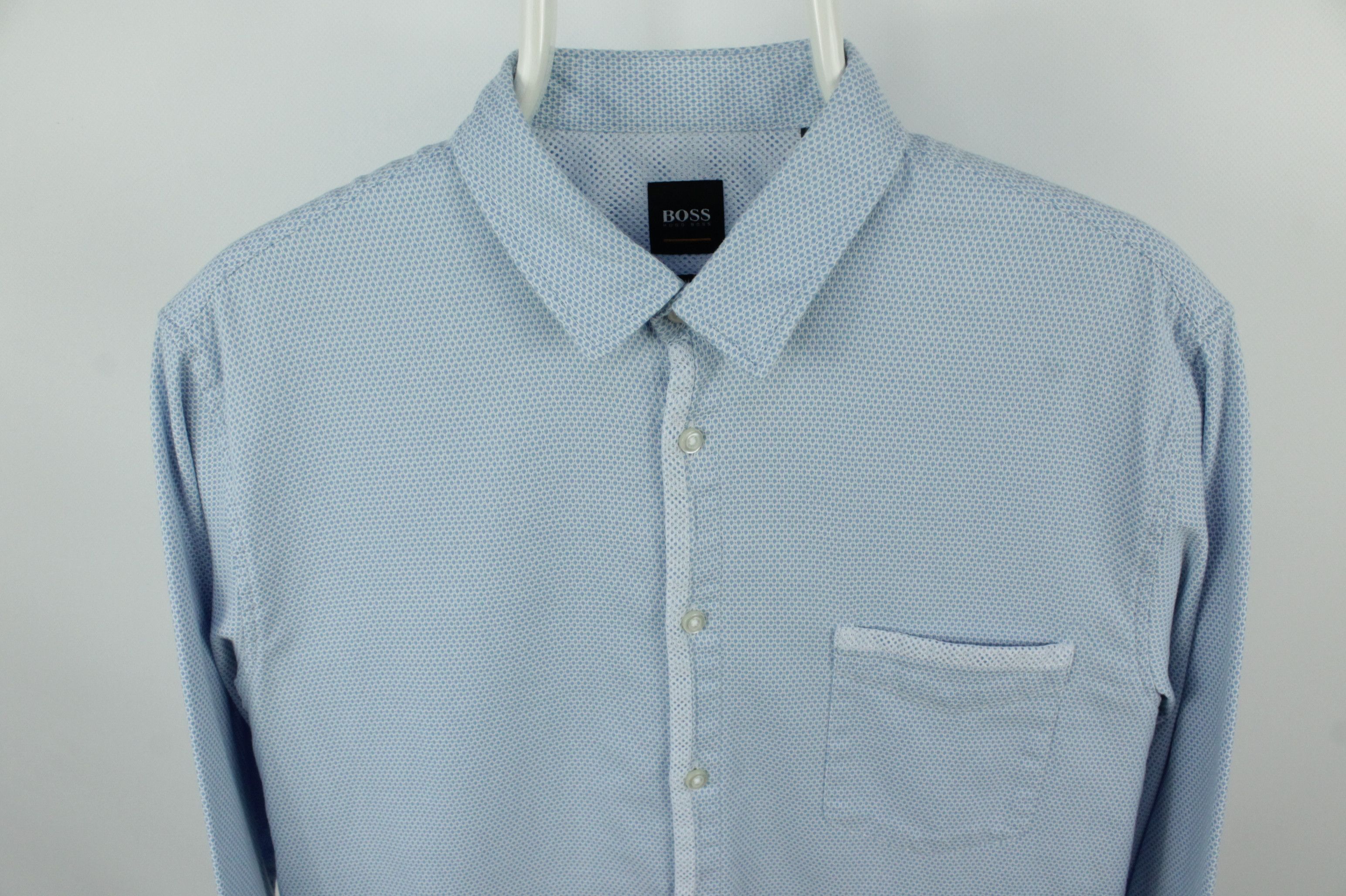 Hugo Boss Hugo Boss Slim Fit Casual Dress Stretch Cotton Shirt Men's Size US M / EU 48-50 / 2 - 2 Thumbnail