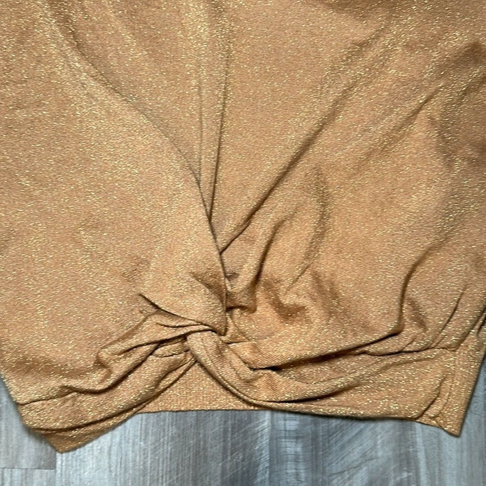 Vintage Molly Bracken La Maison Twist Hem Sweater Top Blouse Gold L Womens Size L / US 10 / IT 46 - 5 Thumbnail