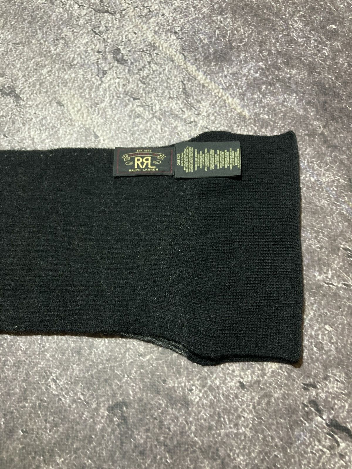 RRL Ralph Lauren RRL Ralph Lauren Black Scarf One Size 84% Wool 16% Linen Size ONE SIZE - 3 Thumbnail