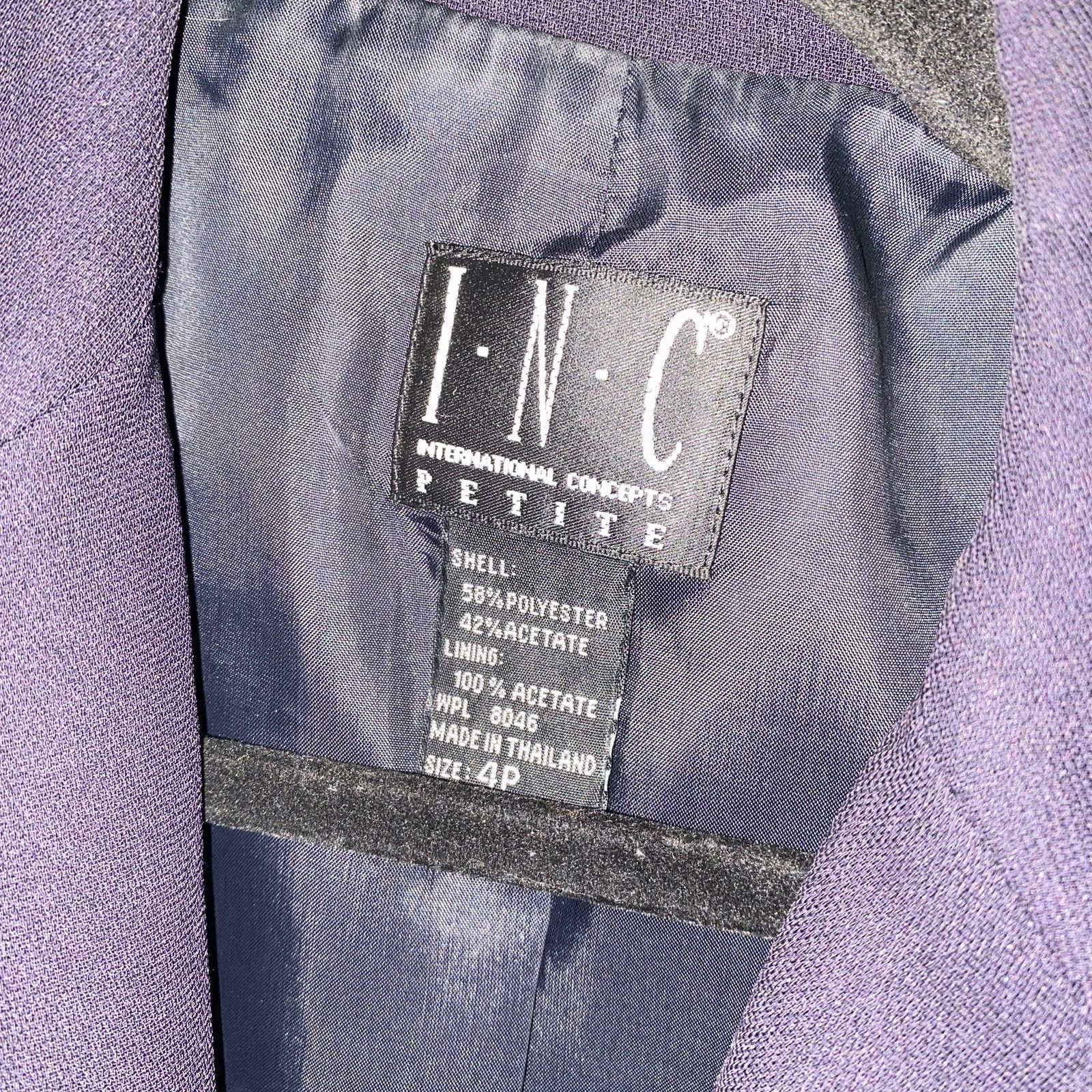 Other INC International Concepts Navy Single Button Blazer 4P Size S / US 4 / IT 40 - 4 Thumbnail