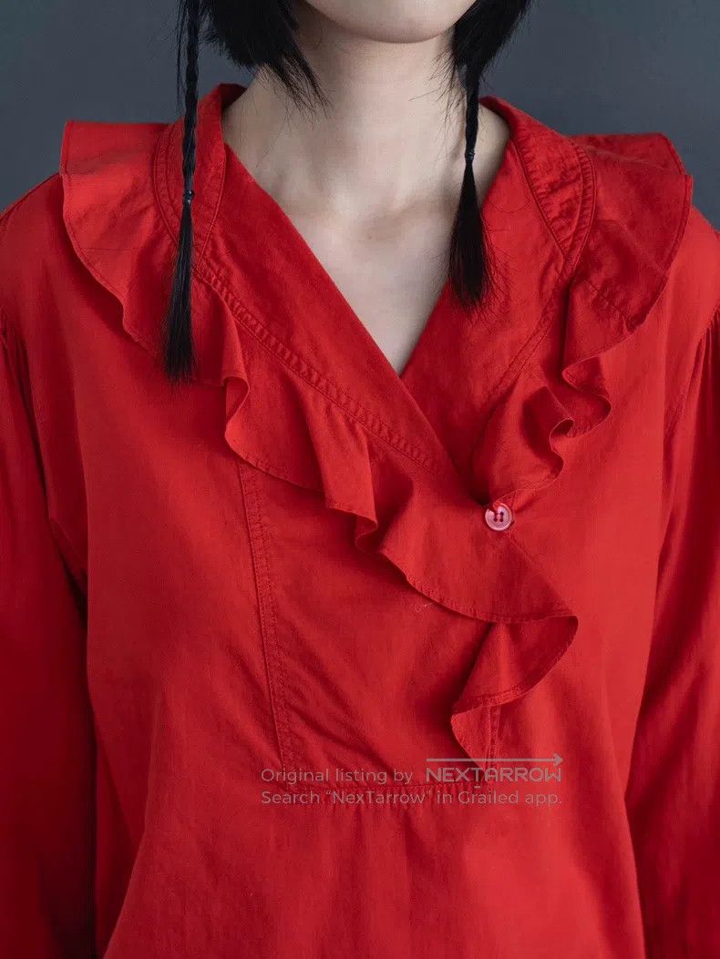 Kenzo Kenzo Red petal collar shirt Size M / US 6-8 / IT 42-44 - 5 Thumbnail