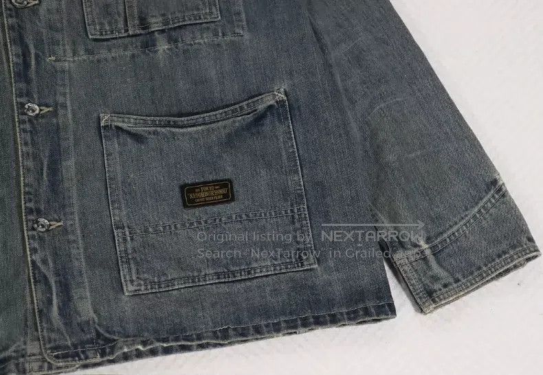 Neighborhood Neighborhood Denim Jacket XL Washed Oil Stained Aged Size US XL / EU 56 / 4 - 6 Thumbnail