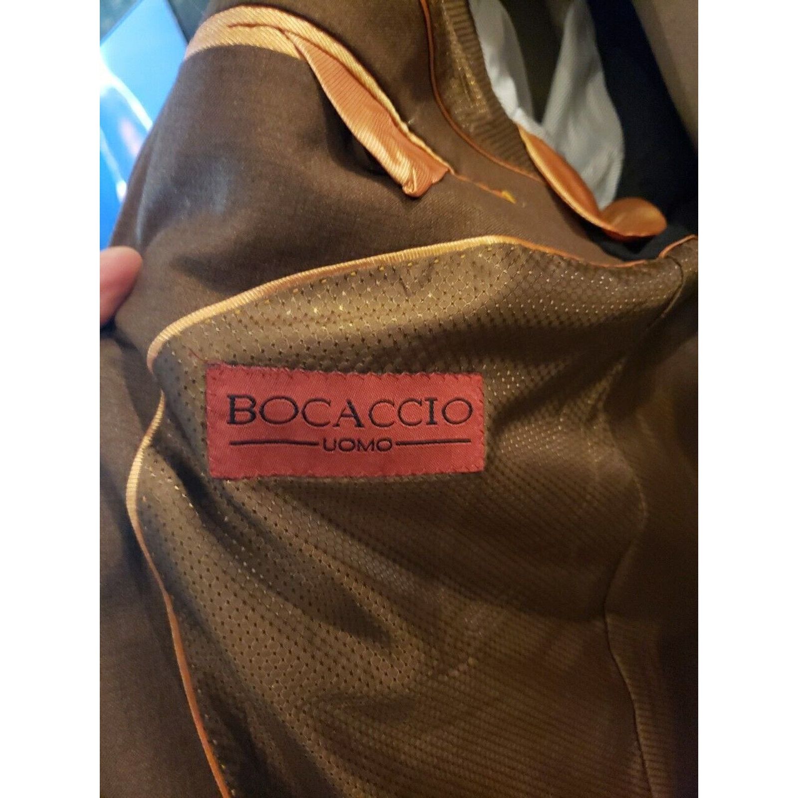 Other Bocaccio Uomo Brown 2 Piece Blazer Pants Suit Size 48 L Size 48L - 7 Thumbnail