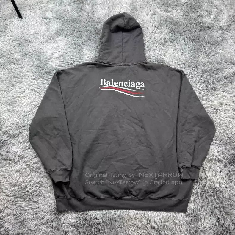 Balenciaga Balenciaga Distressed Gray Coke Hoodie Size US S / EU 44-46 / 1 - 5 Thumbnail