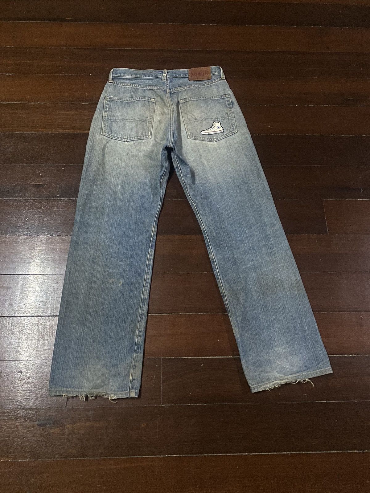 Edwin Vintage 90s Edwin 505 Selvedge Distressed Denim Jeans BAGGY Size US 32 / EU 48 - 10 Thumbnail