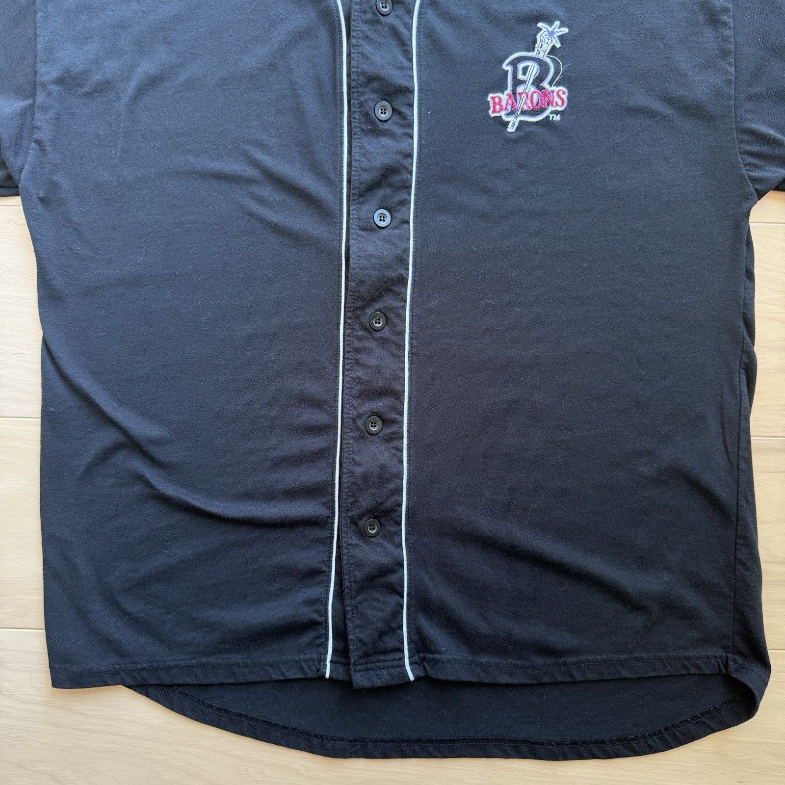 Vintage Birmingham Black Barons Jersey 2XL Black NLBM Baseball Size US XXL / EU 58 / 5 - 4 Thumbnail